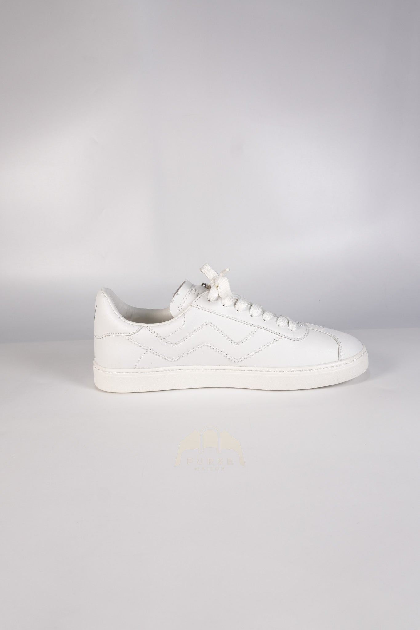 Leather White Sneakers 36.5 EU(23.3 cm) | Purse Maison Luxury Bags Shop