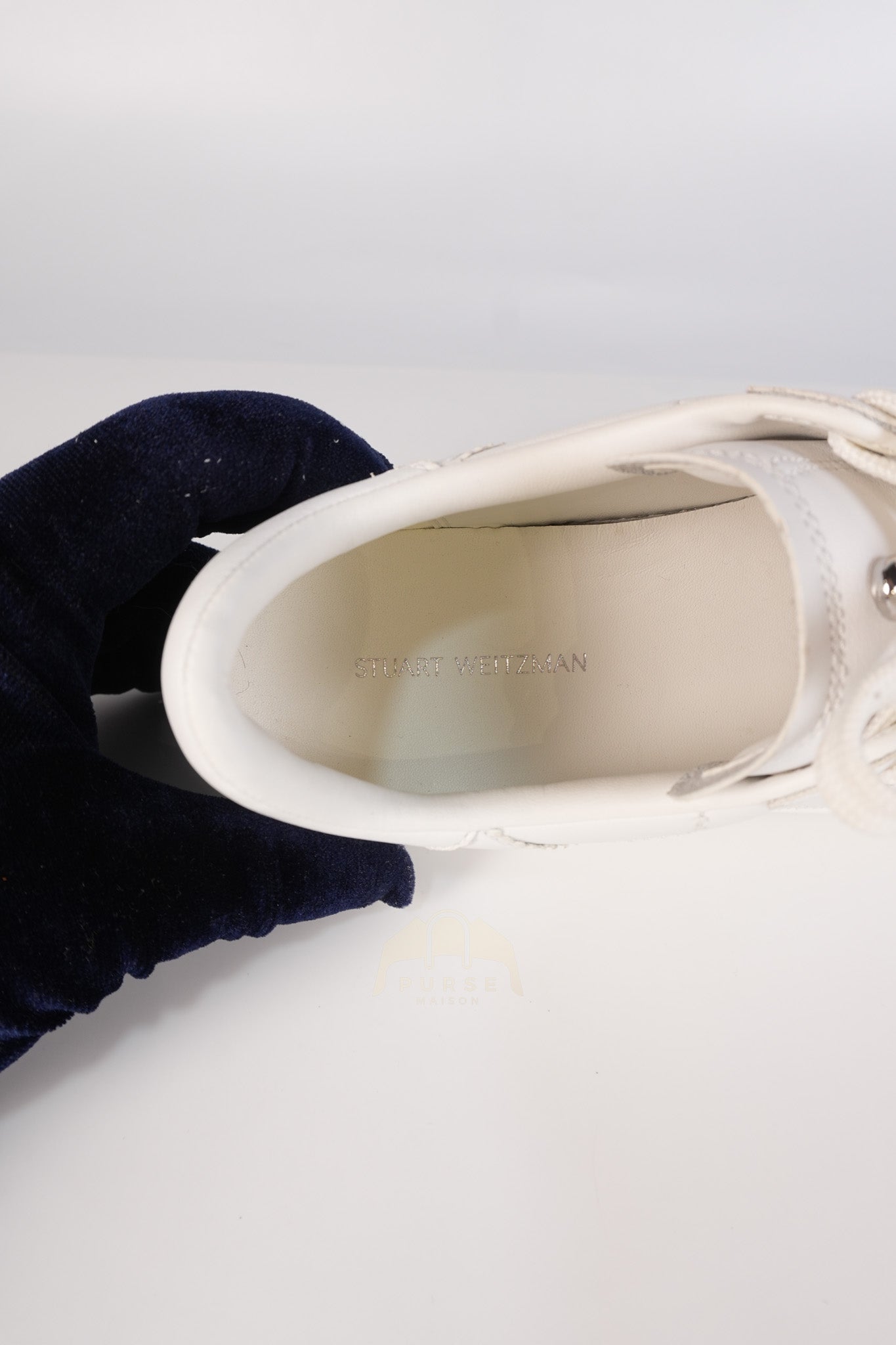 Leather White Sneakers 36.5 EU(23.3 cm) | Purse Maison Luxury Bags Shop