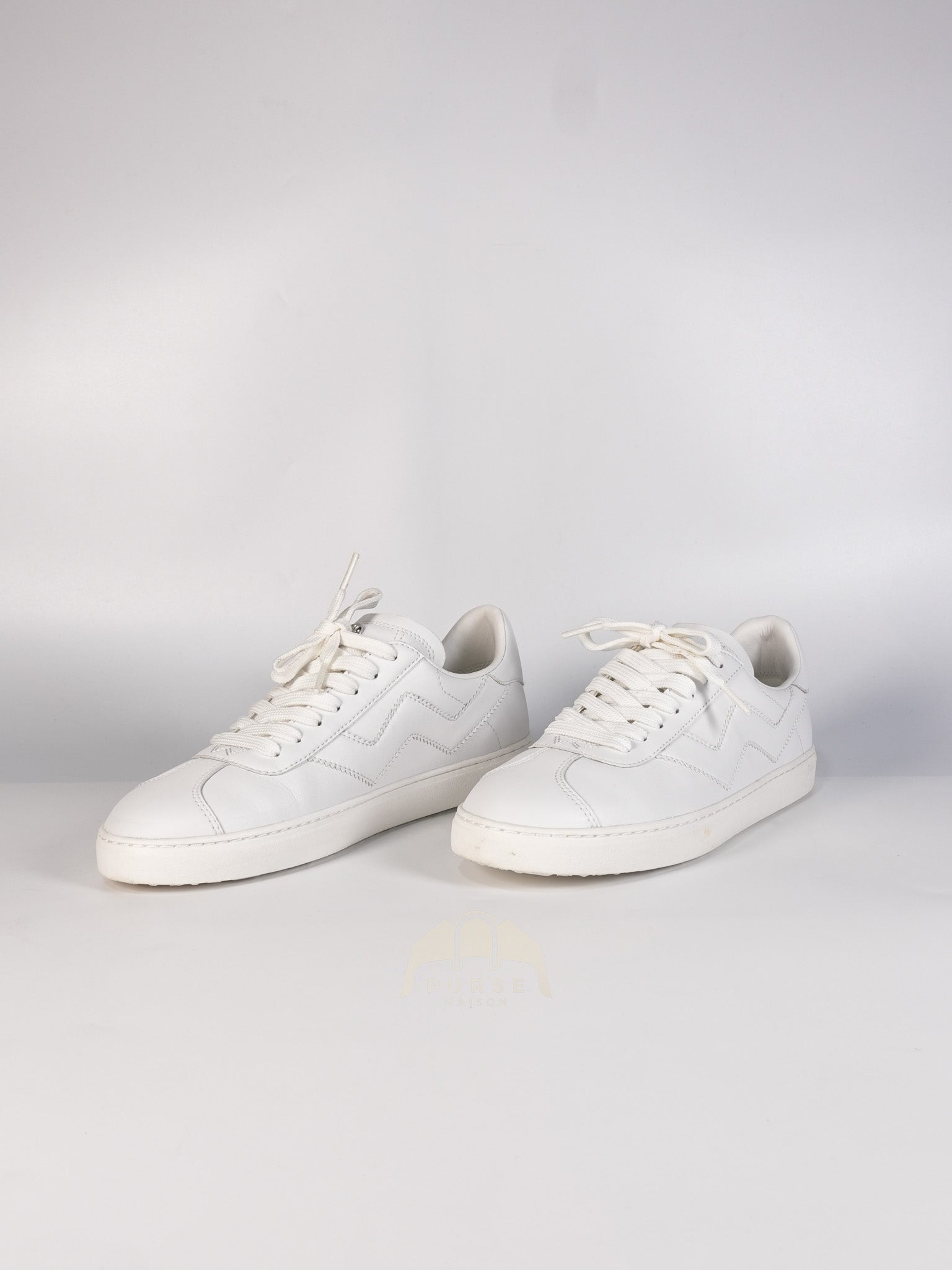 Leather White Sneakers 36.5 EU(23.3 cm) | Purse Maison Luxury Bags Shop