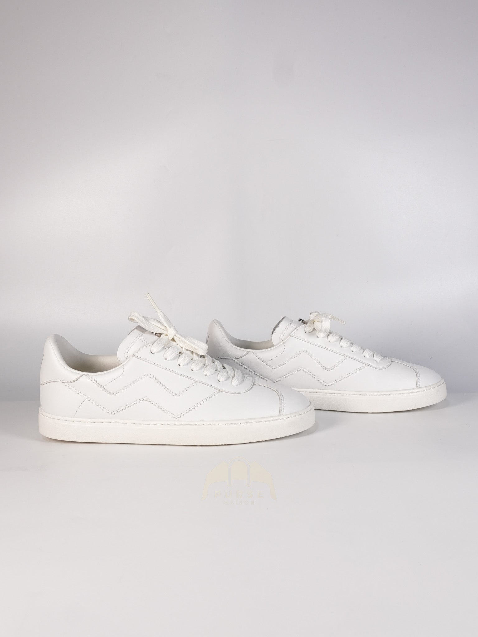 Leather White Sneakers 36.5 EU(23.3 cm) | Purse Maison Luxury Bags Shop