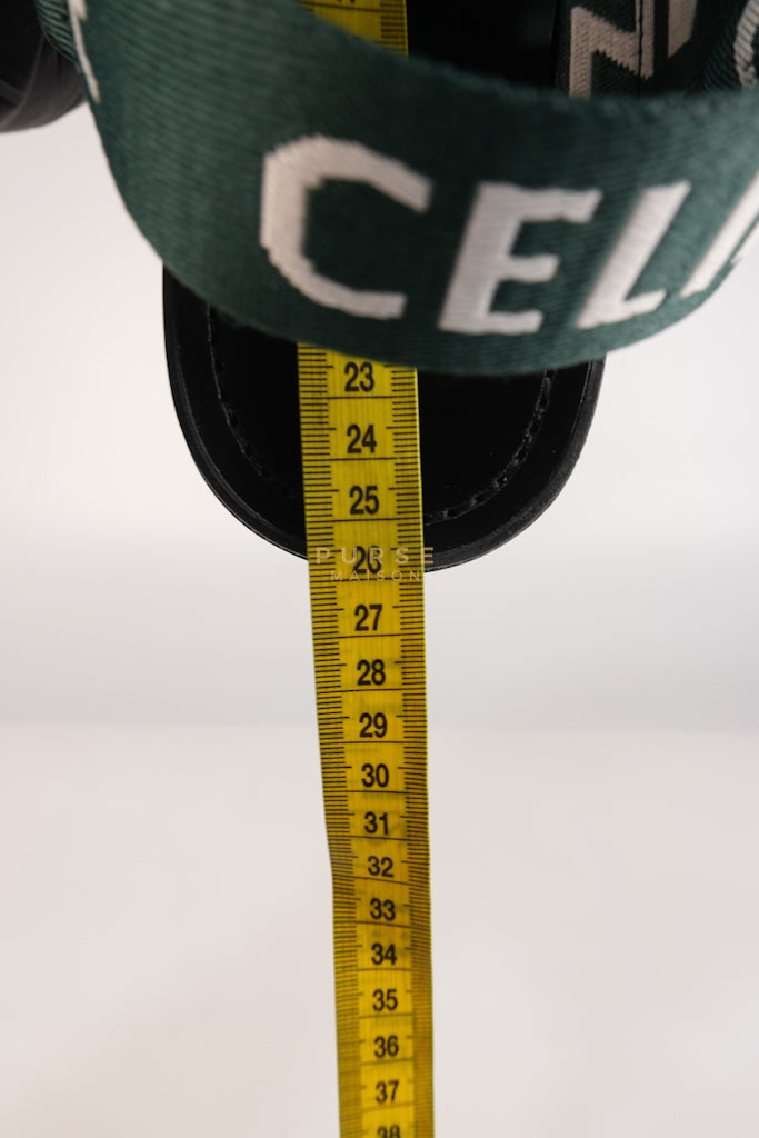 Leo Sandals in Black/Green Size 38 EU (24cm) | Purse Maison Luxury Bags Shop