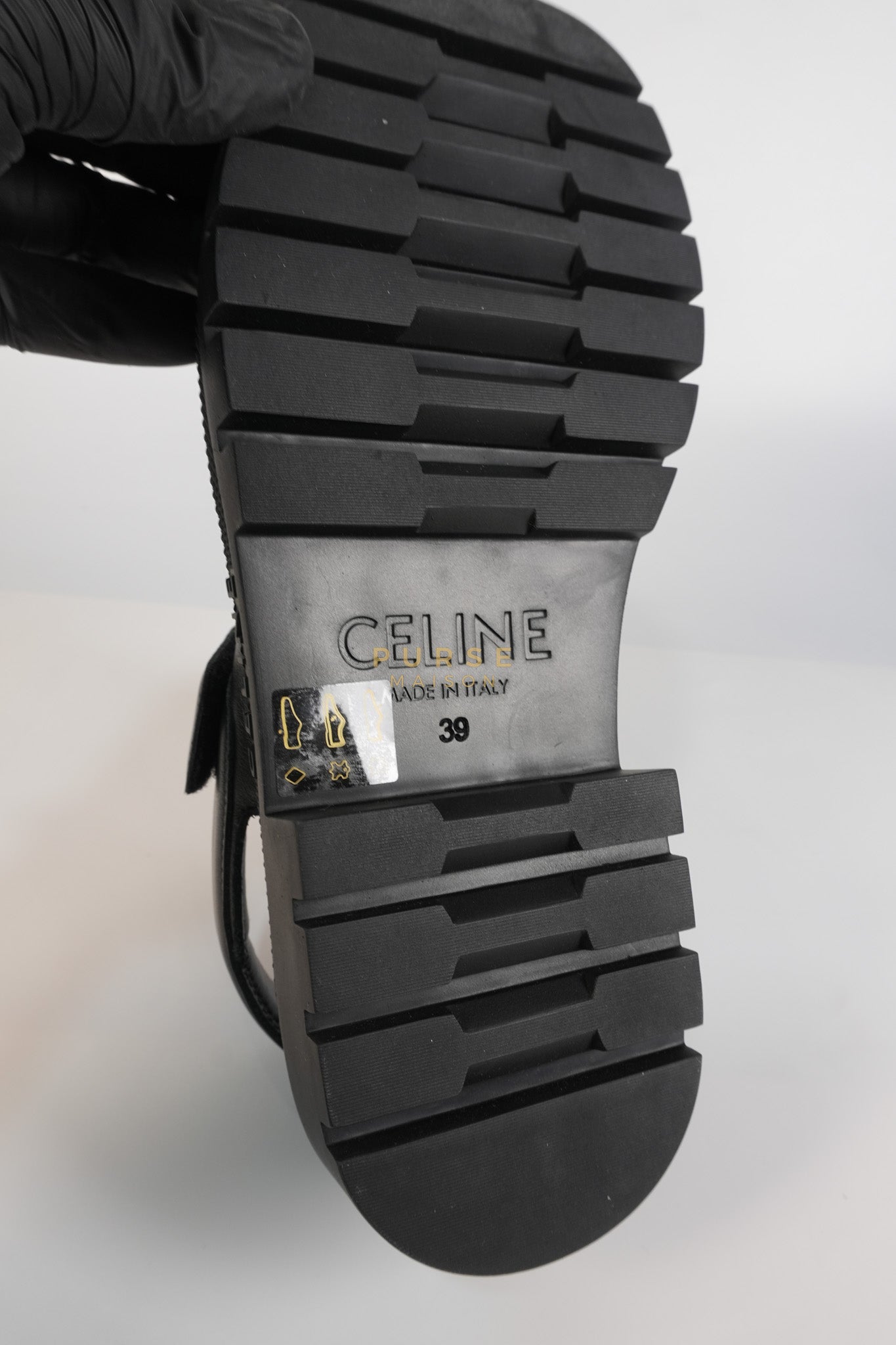 Leo Scratch Sandals in Black Size 39 EU (25cm) | Purse Maison Luxury Bags Shop