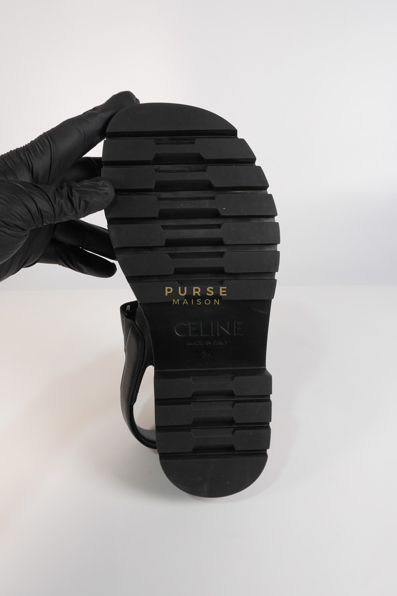 Leo Scratch Sandals in Black Size 39 EU (25cm) | Purse Maison Luxury Bags Shop