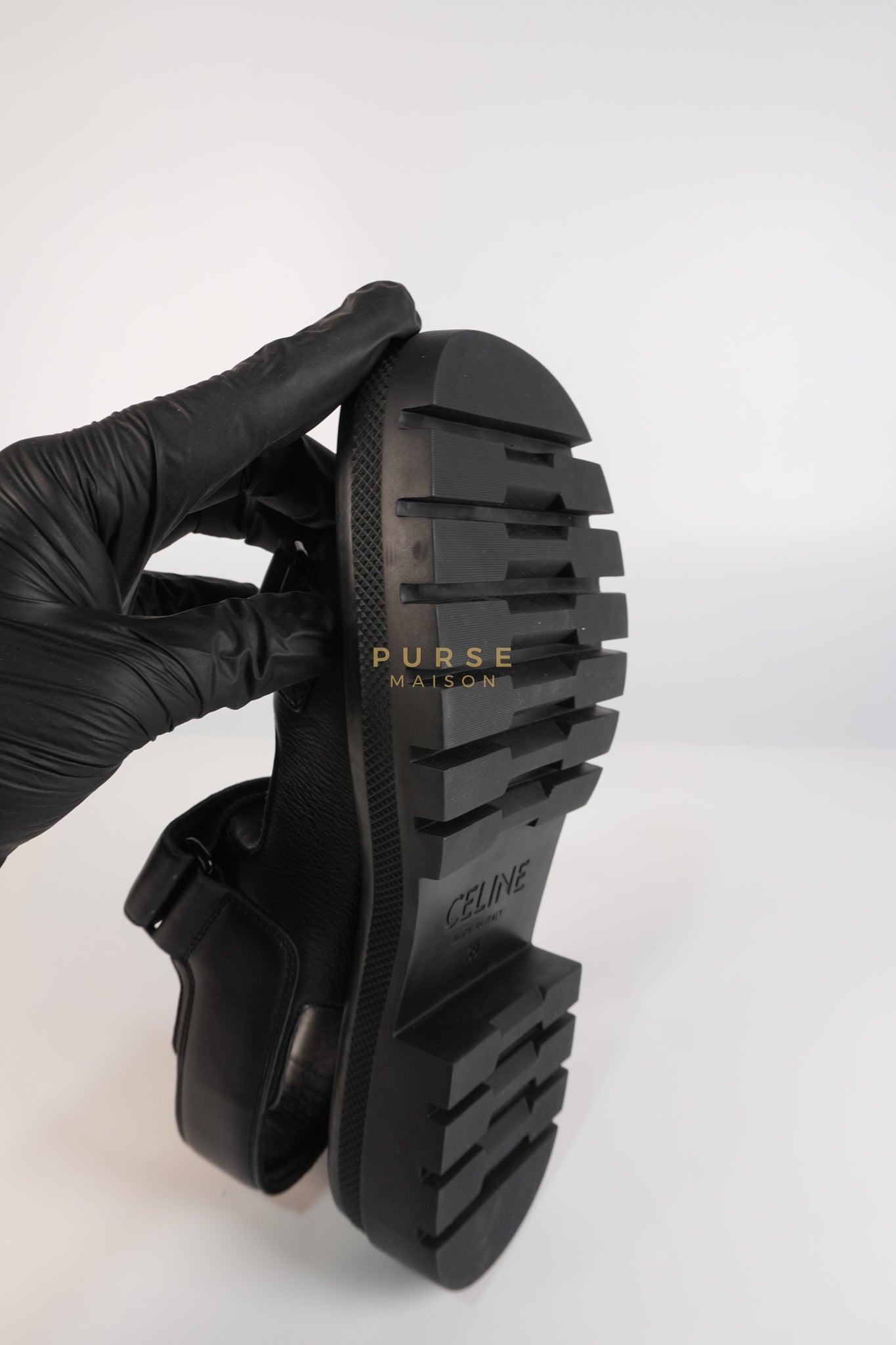 Leo Scratch Sandals in Black Size 39 EU (25cm) | Purse Maison Luxury Bags Shop