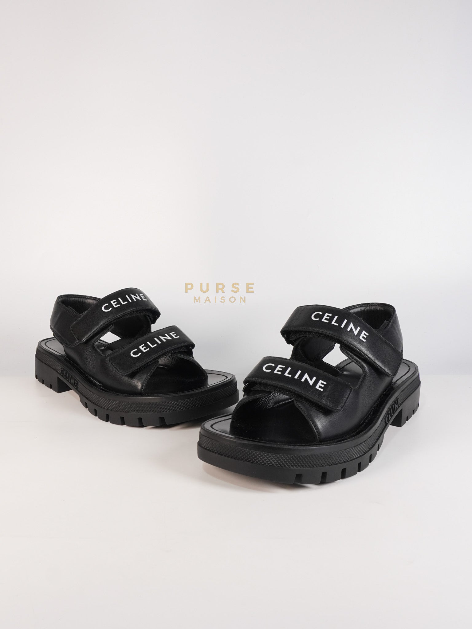 Leo Scratch Sandals in Black Size 39 EU (25cm) | Purse Maison Luxury Bags Shop