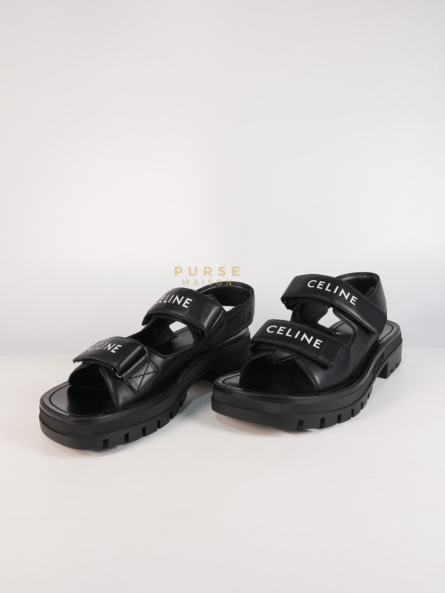 Leo Scratch Sandals in Black Size 39 EU (25cm) | Purse Maison Luxury Bags Shop