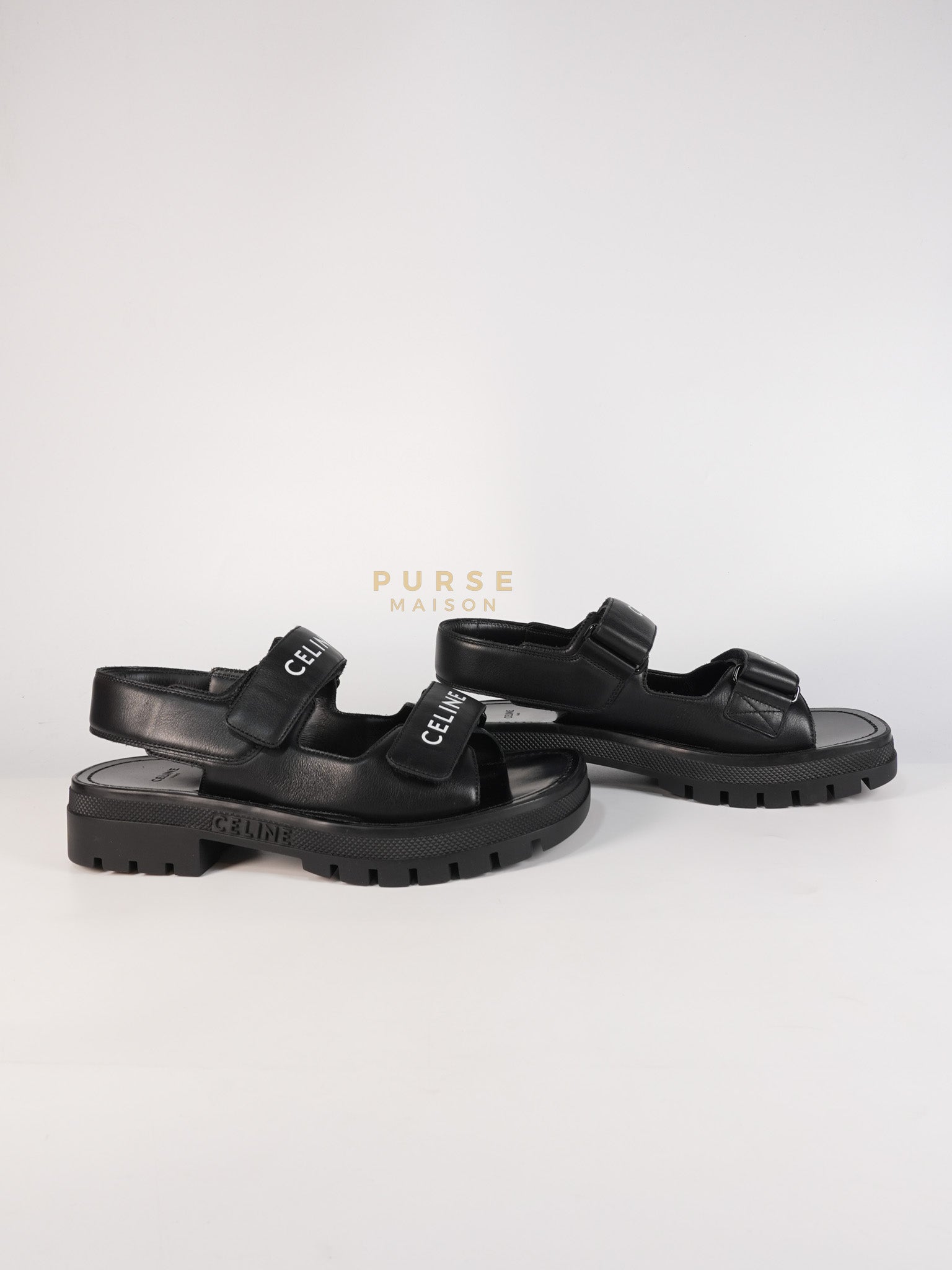 Leo Scratch Sandals in Black Size 39 EU (25cm) | Purse Maison Luxury Bags Shop