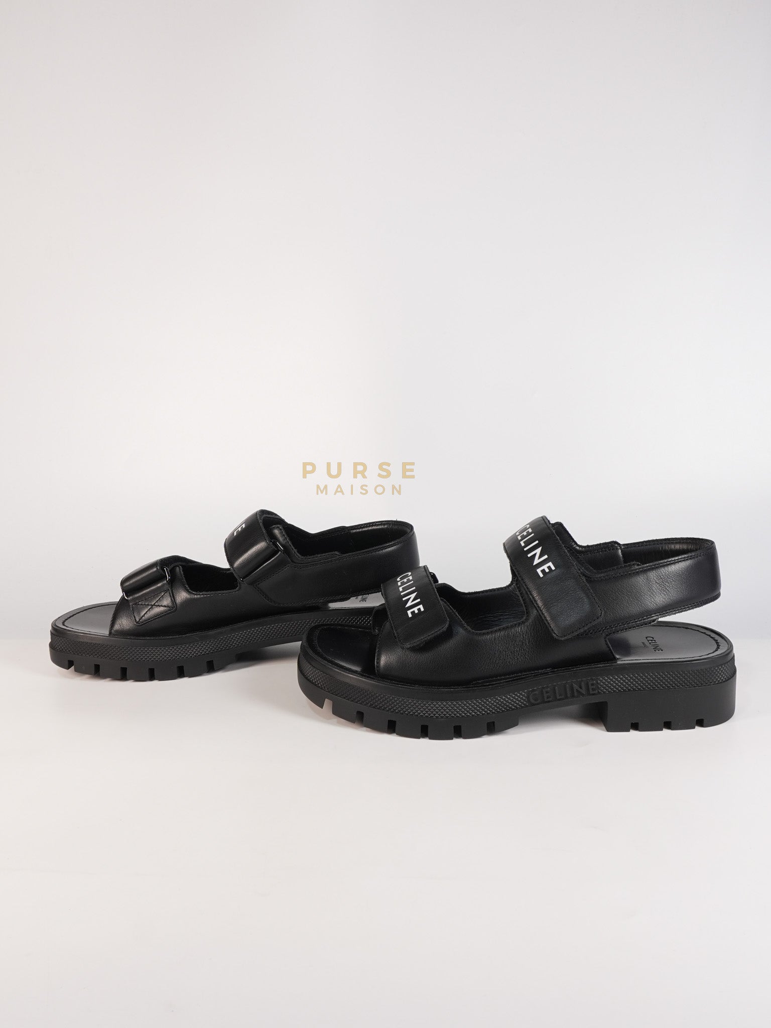 Leo Scratch Sandals in Black Size 39 EU (25cm) | Purse Maison Luxury Bags Shop