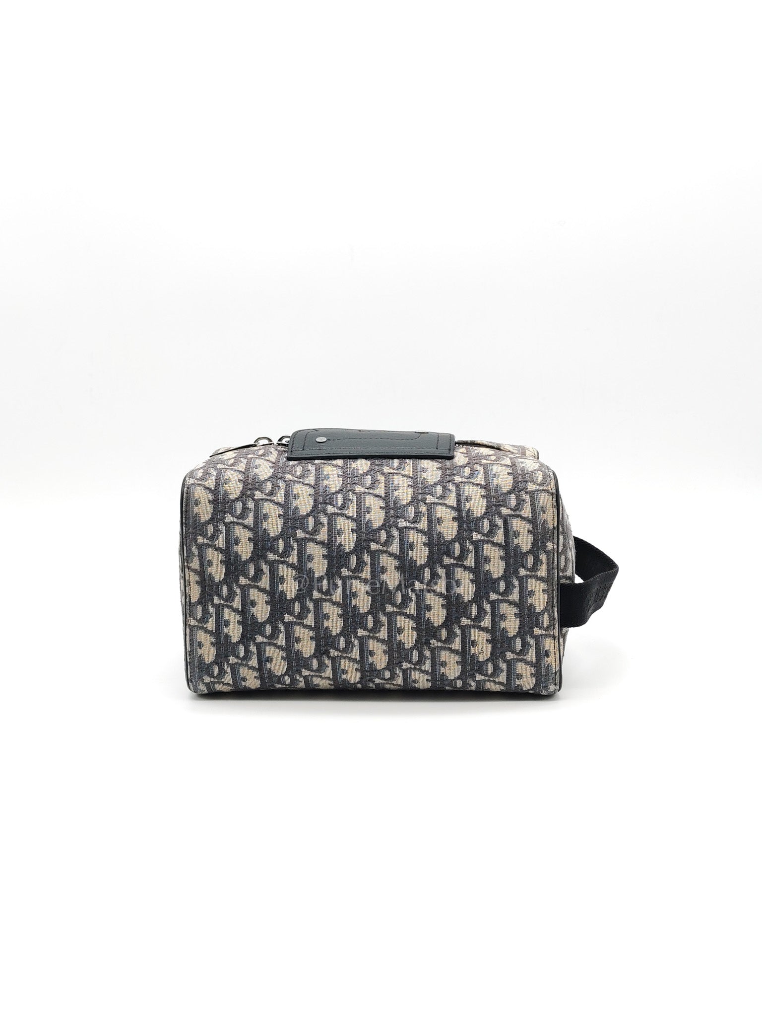 Lingot 22 Toiletry Pouch in Blue Oblique Jacquard Canvas