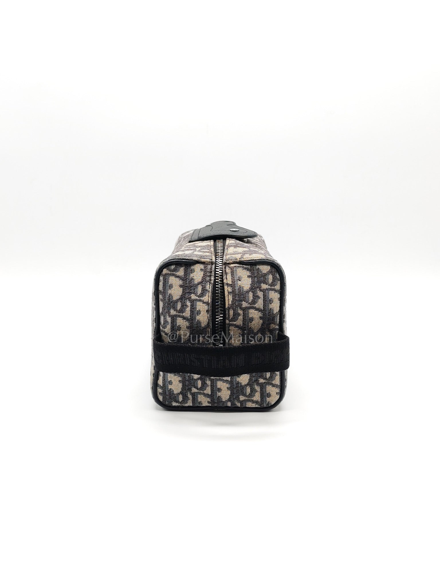 Lingot 22 Toiletry Pouch in Blue Oblique Jacquard Canvas