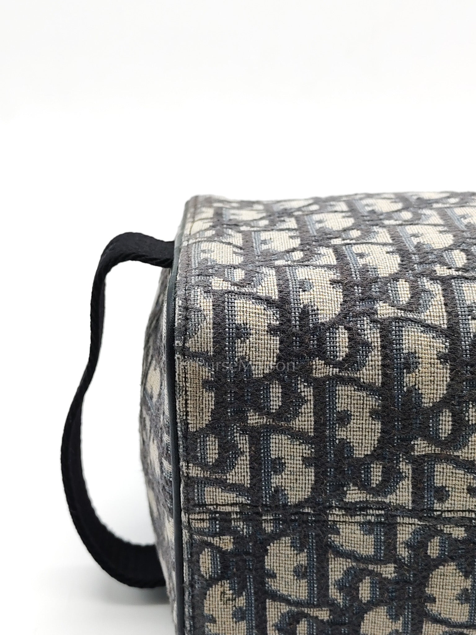 Lingot 22 Toiletry Pouch in Blue Oblique Jacquard Canvas