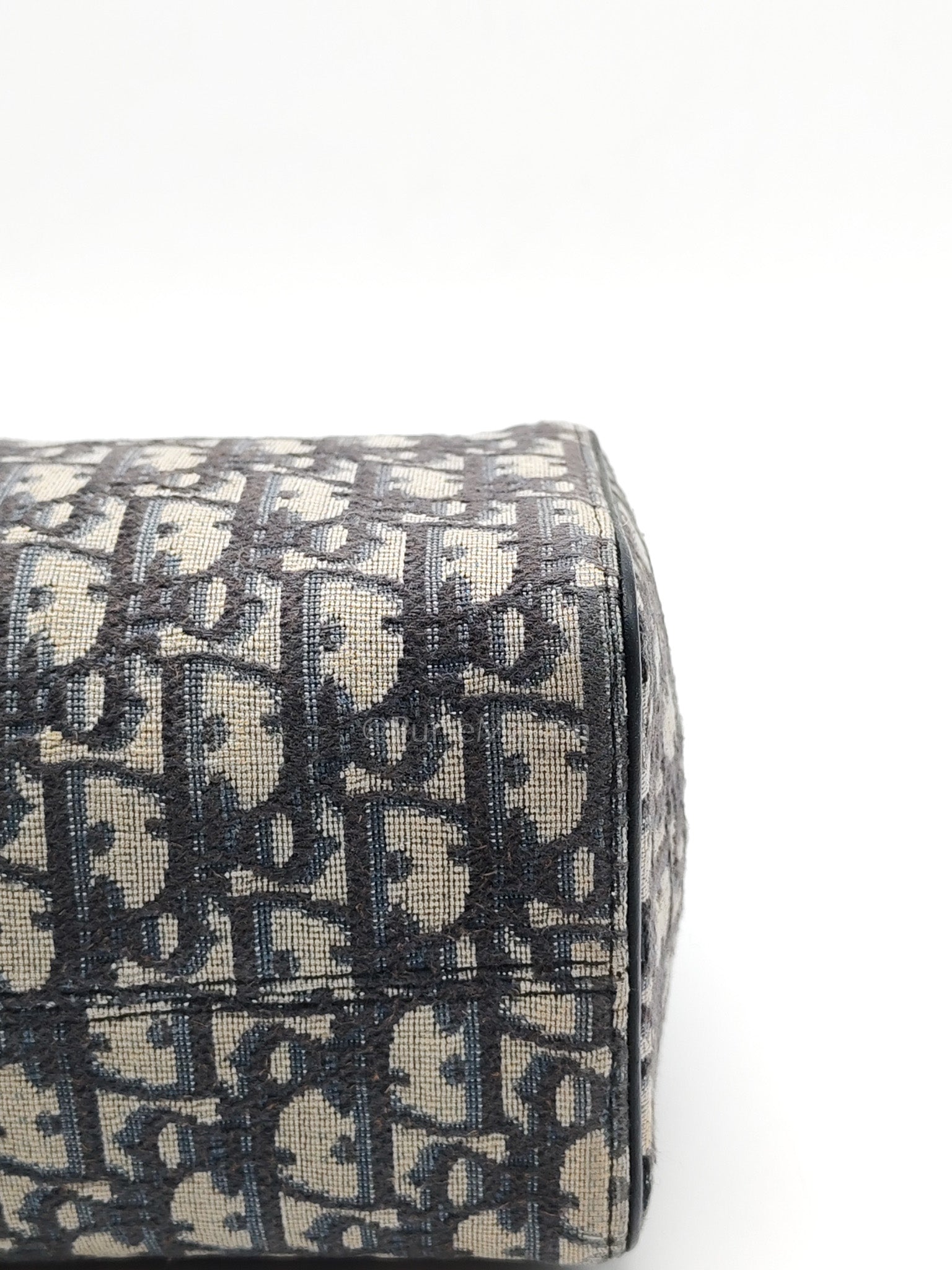 Lingot 22 Toiletry Pouch in Blue Oblique Jacquard Canvas