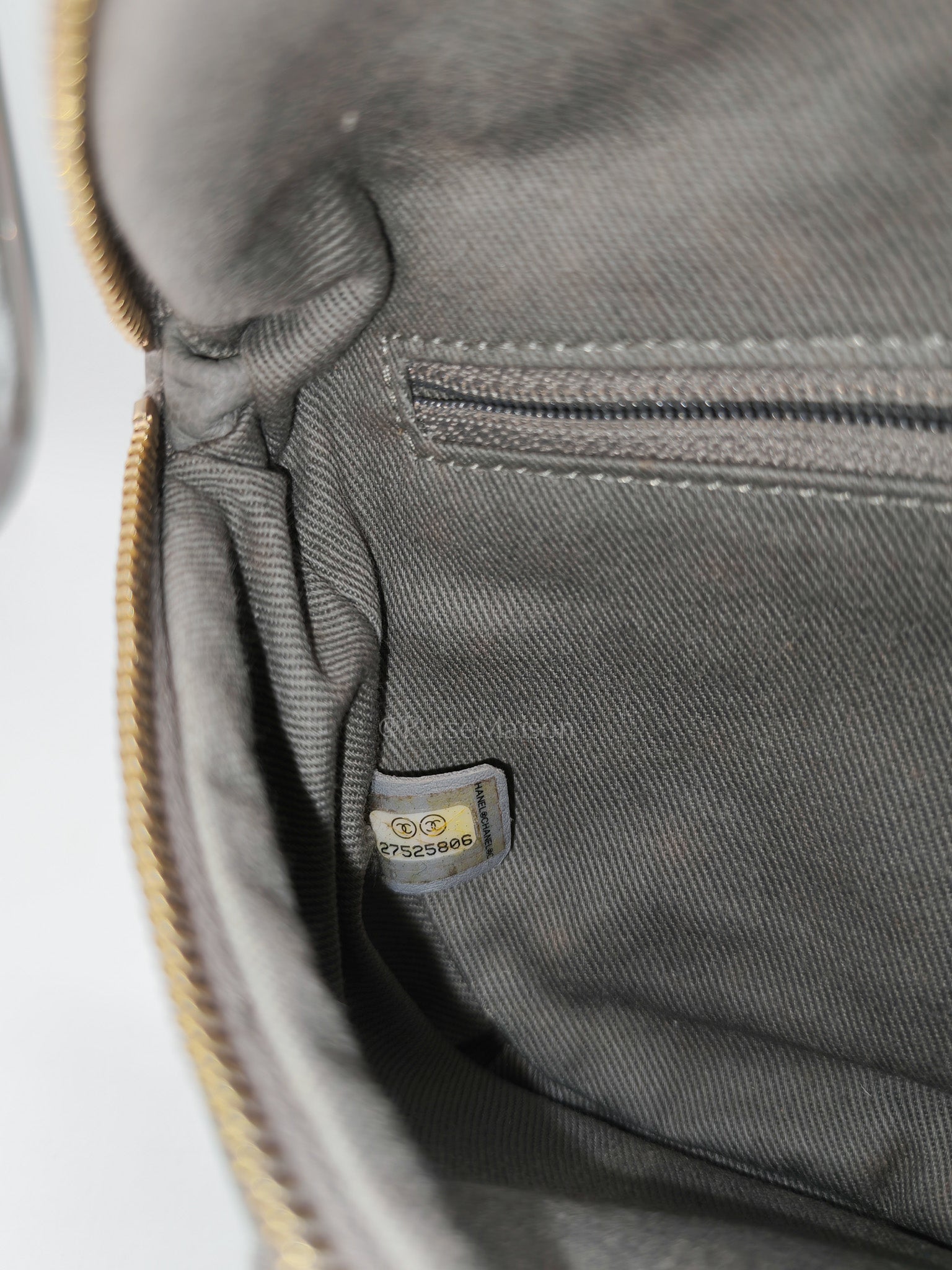 Bussiness Affinity Waist Bag in Gray Caviar Leather and Light Gold Hardware Series 27