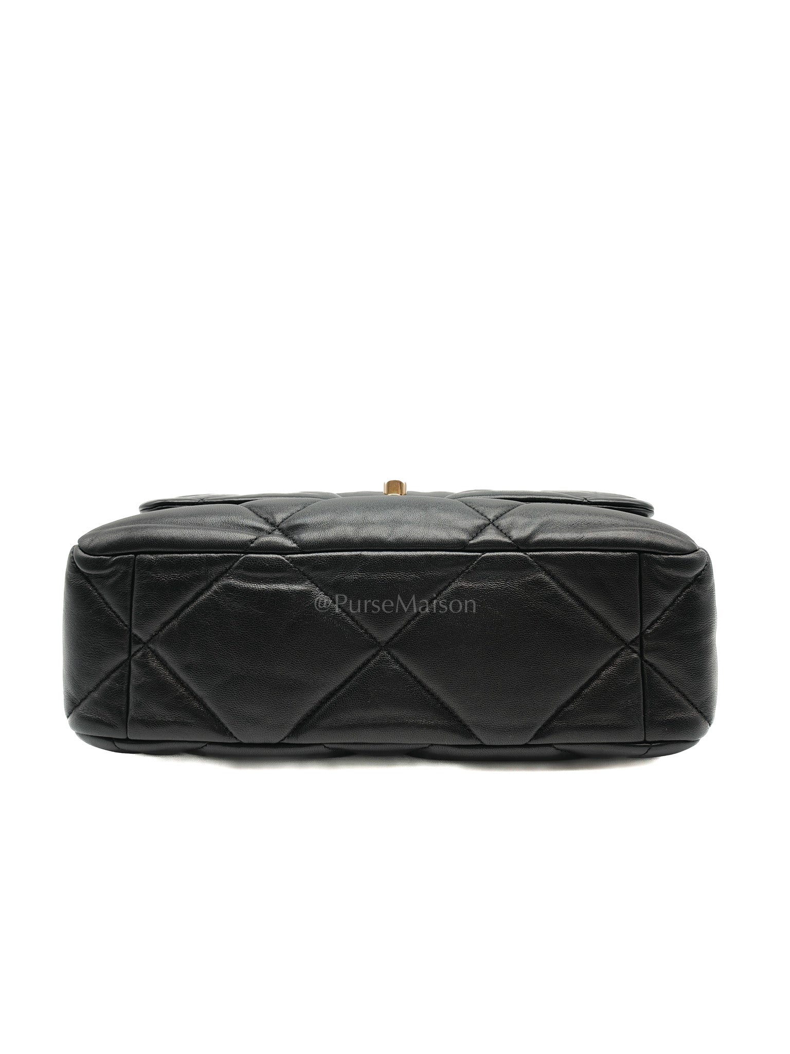19 Large in Black Quilted Lambskin Leather and Mixed Hardware (Microchip)