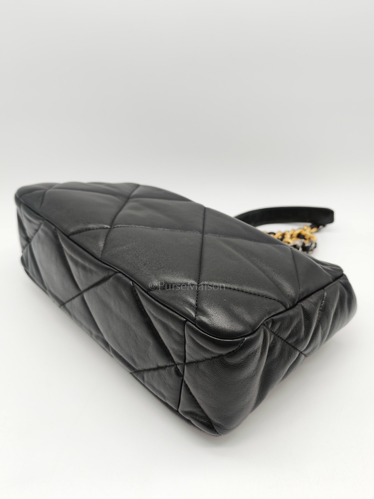 19 Large in Black Quilted Lambskin Leather and Mixed Hardware (Microchip)