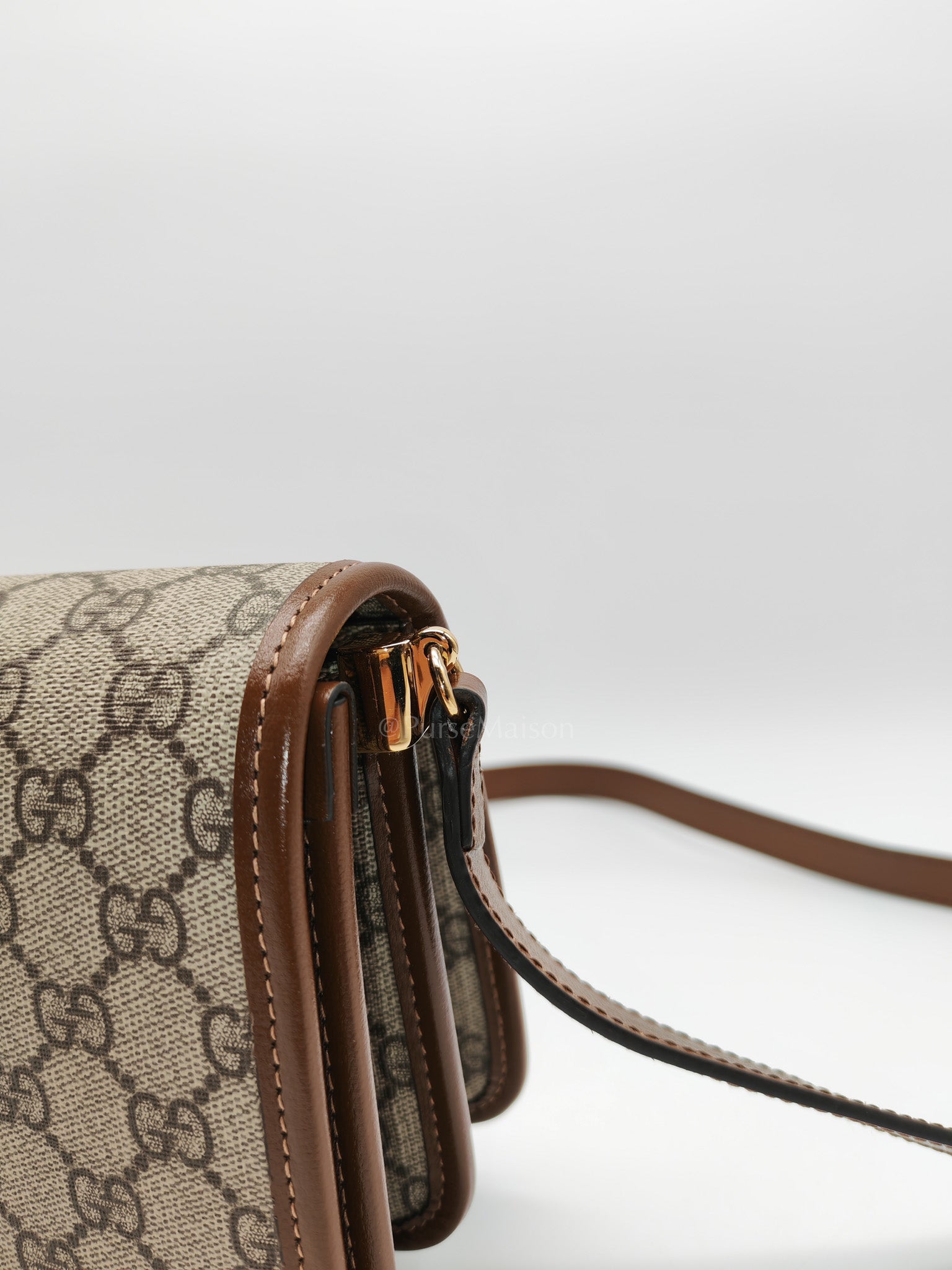 Supreme Monogram Canvas Azalea Calfskin Retro Crossbody Bag