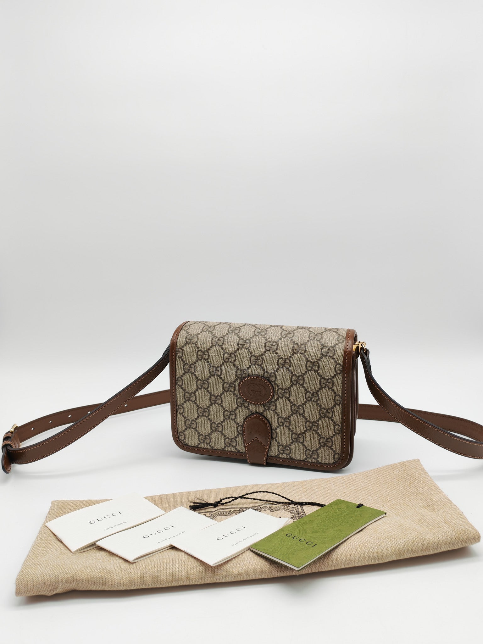 Supreme Monogram Canvas Azalea Calfskin Retro Crossbody Bag