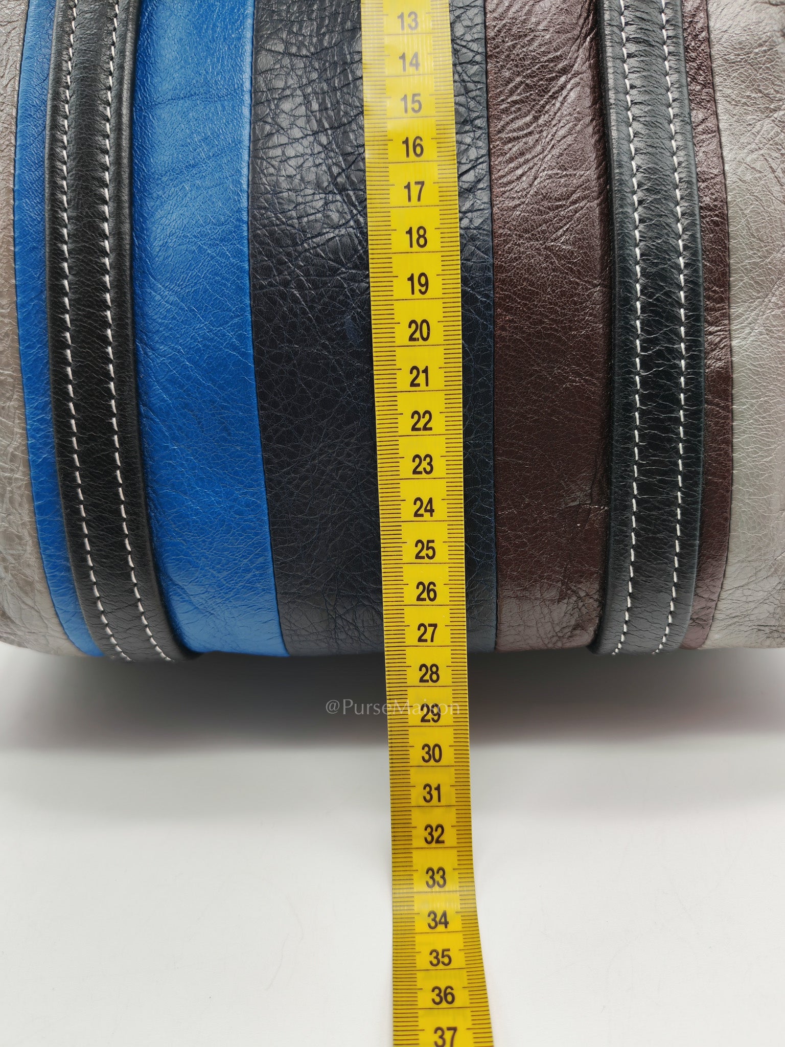 Bazar Shopper Satchel in Multicolor Striped Lambskin Leather and Silver Hardware