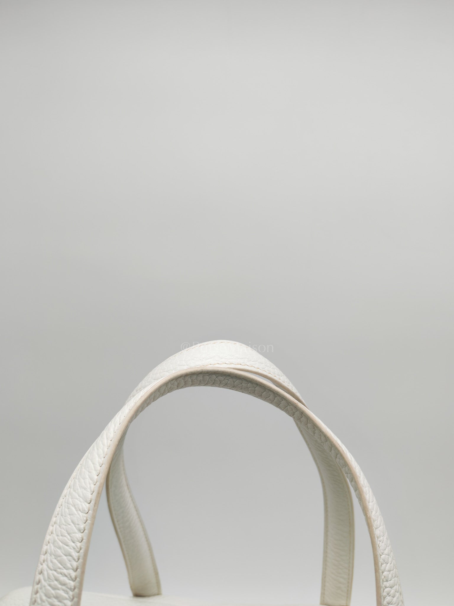 Victoria II 35 in White Clemence Leather & Palladium Hardware Stamp R (2014)