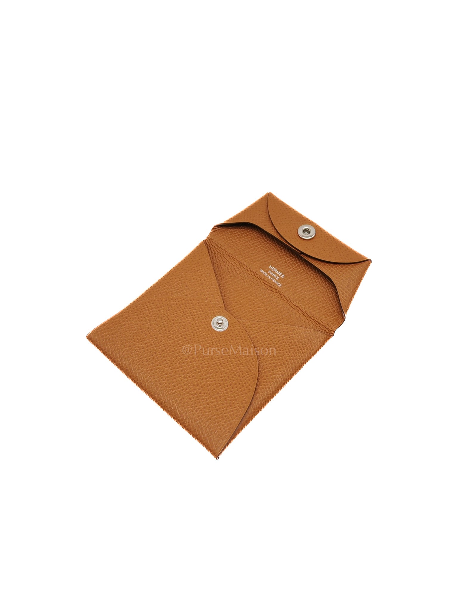 Bastia Change Purse in Gold Evercolor Leather Stamp Y (2020)
