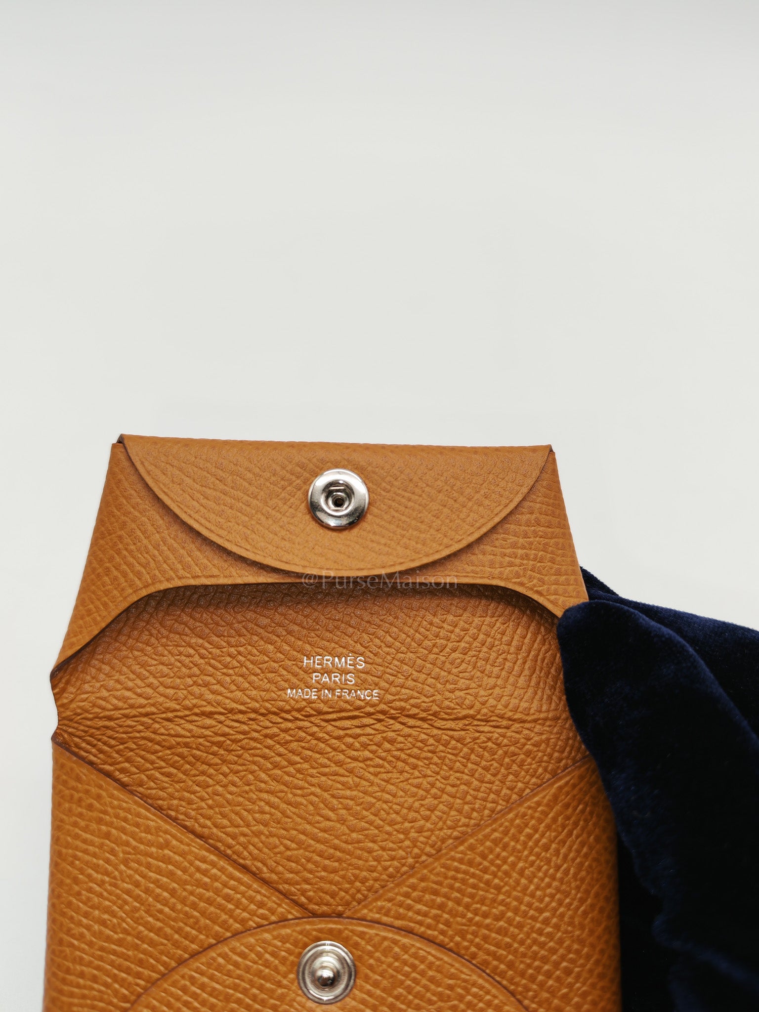 Bastia Change Purse in Gold Evercolor Leather Stamp Y (2020)