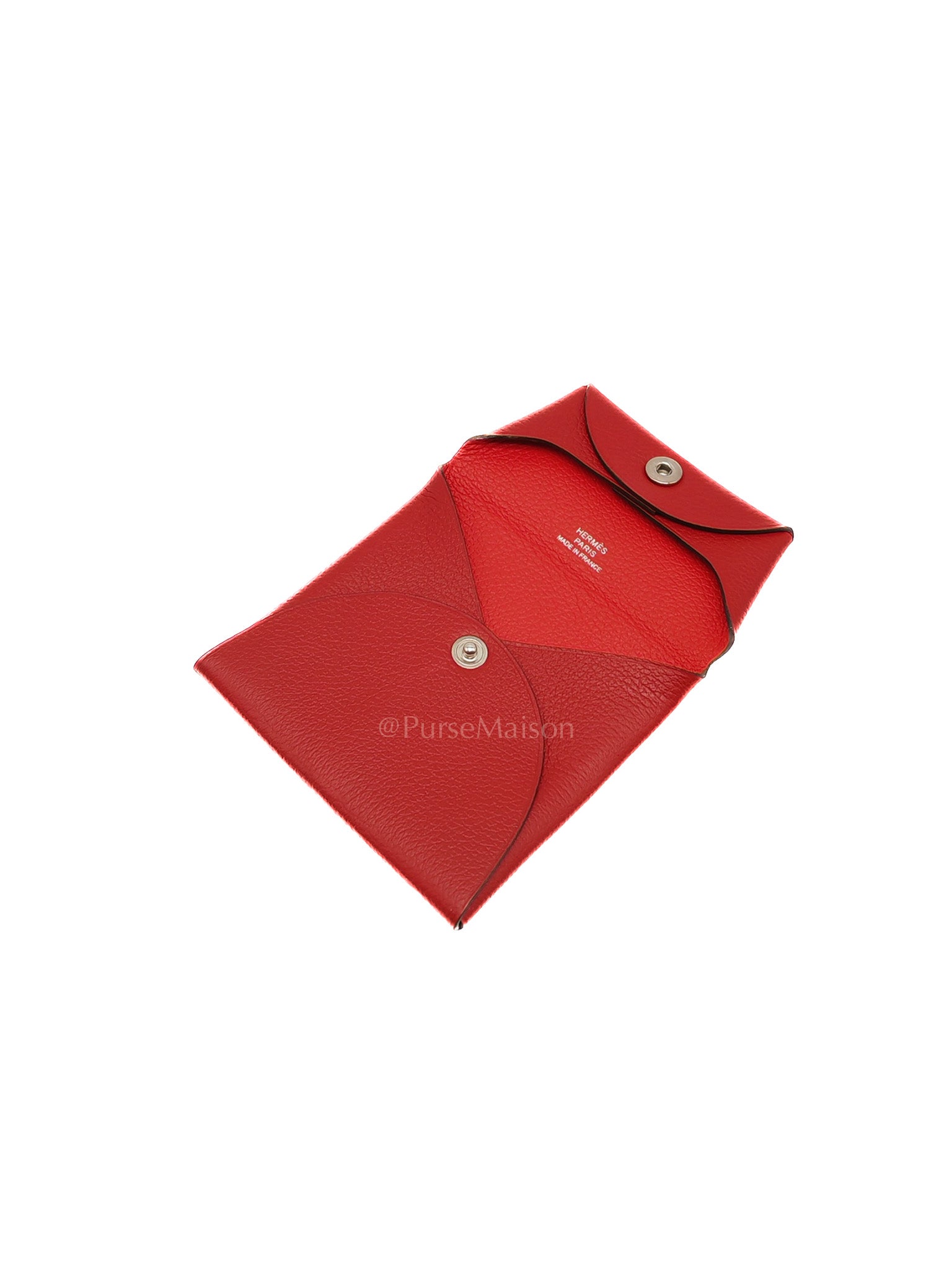 Bastia Change Purse in Rouge Casaque Evercolor Leather Stamp Y (2020)