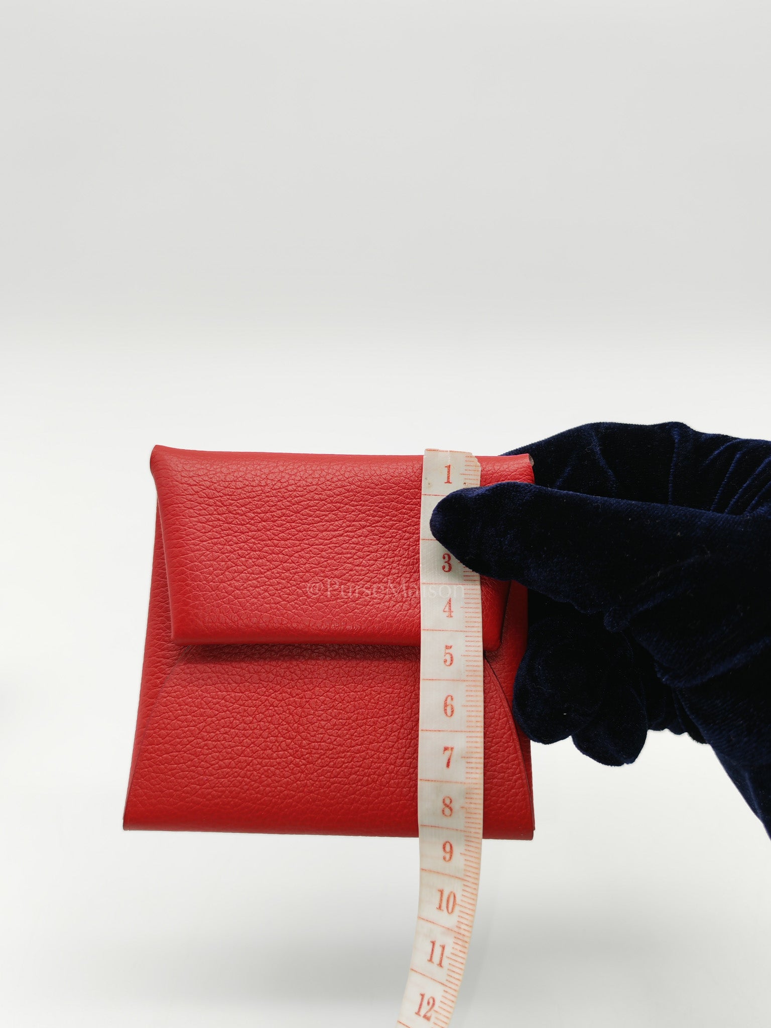 Bastia Change Purse in Rouge Casaque Evercolor Leather Stamp Y (2020)