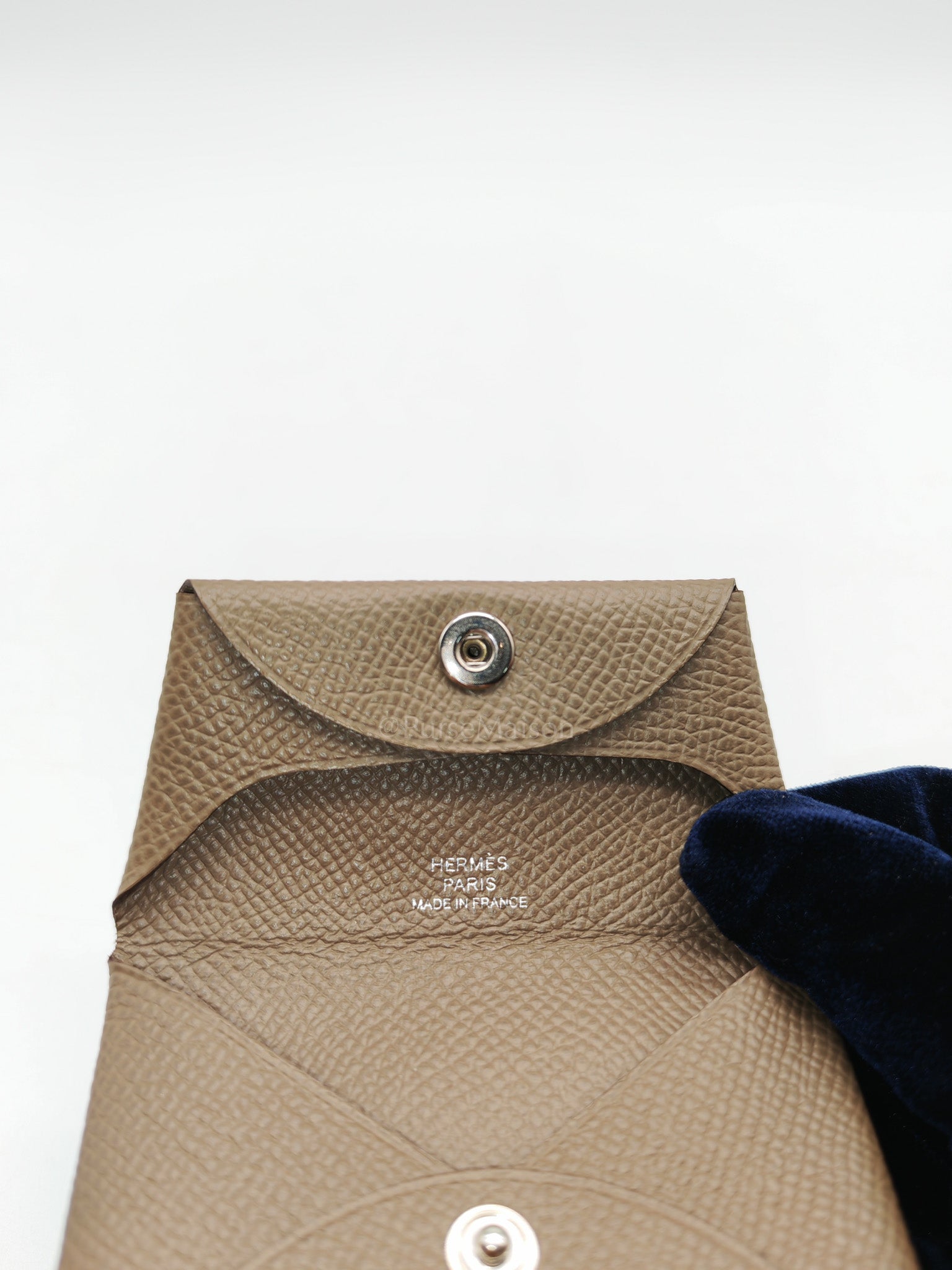 Bastia Change Purse in Alezan Evercolor Leather Stamp Y (2020)