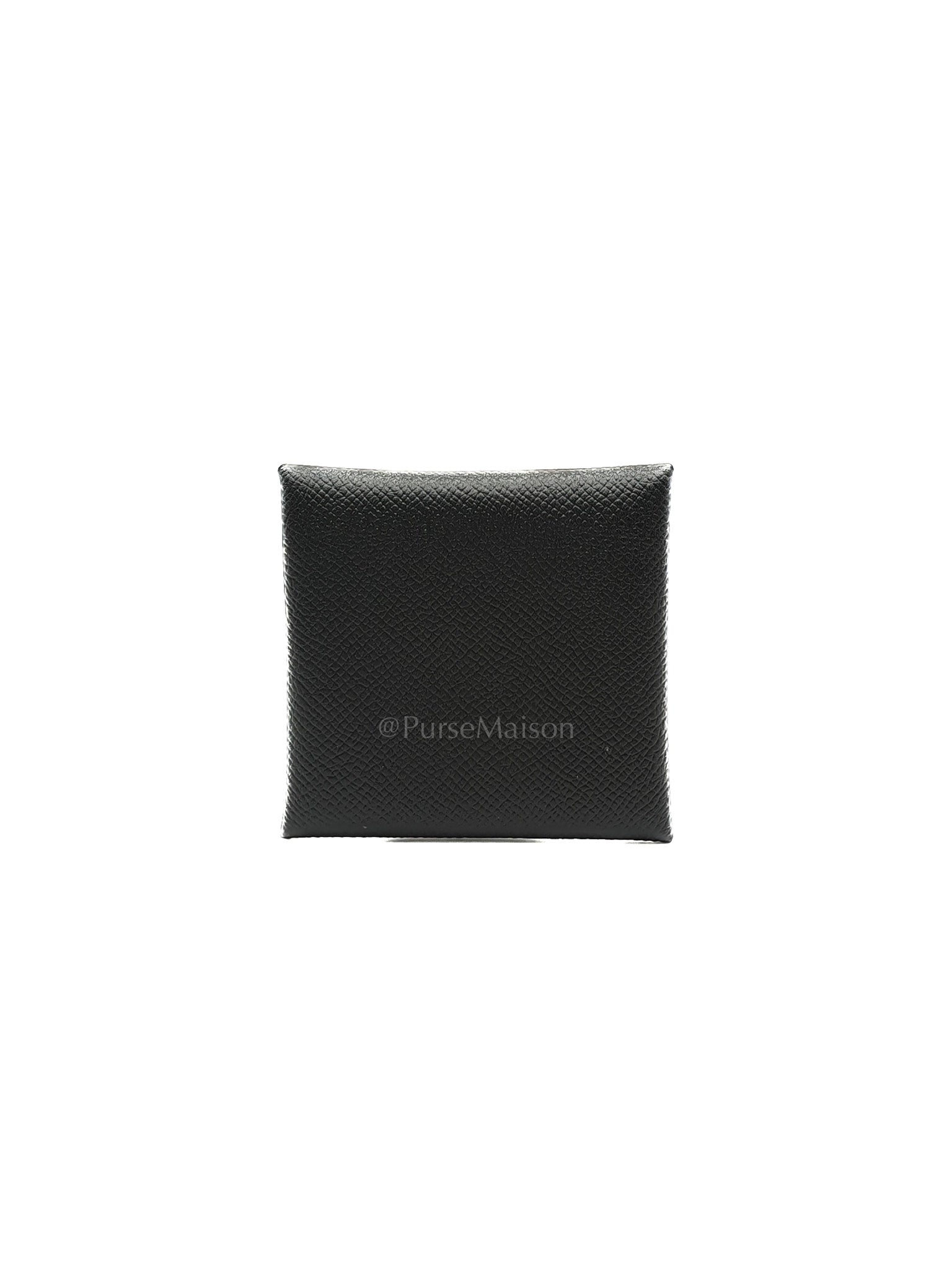Bastia Change Purse in Black Evercolor Leather Stamp C (2018)