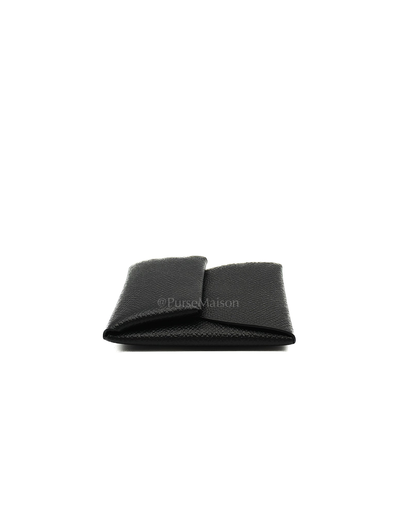 Bastia Change Purse in Black Evercolor Leather Stamp C (2018)