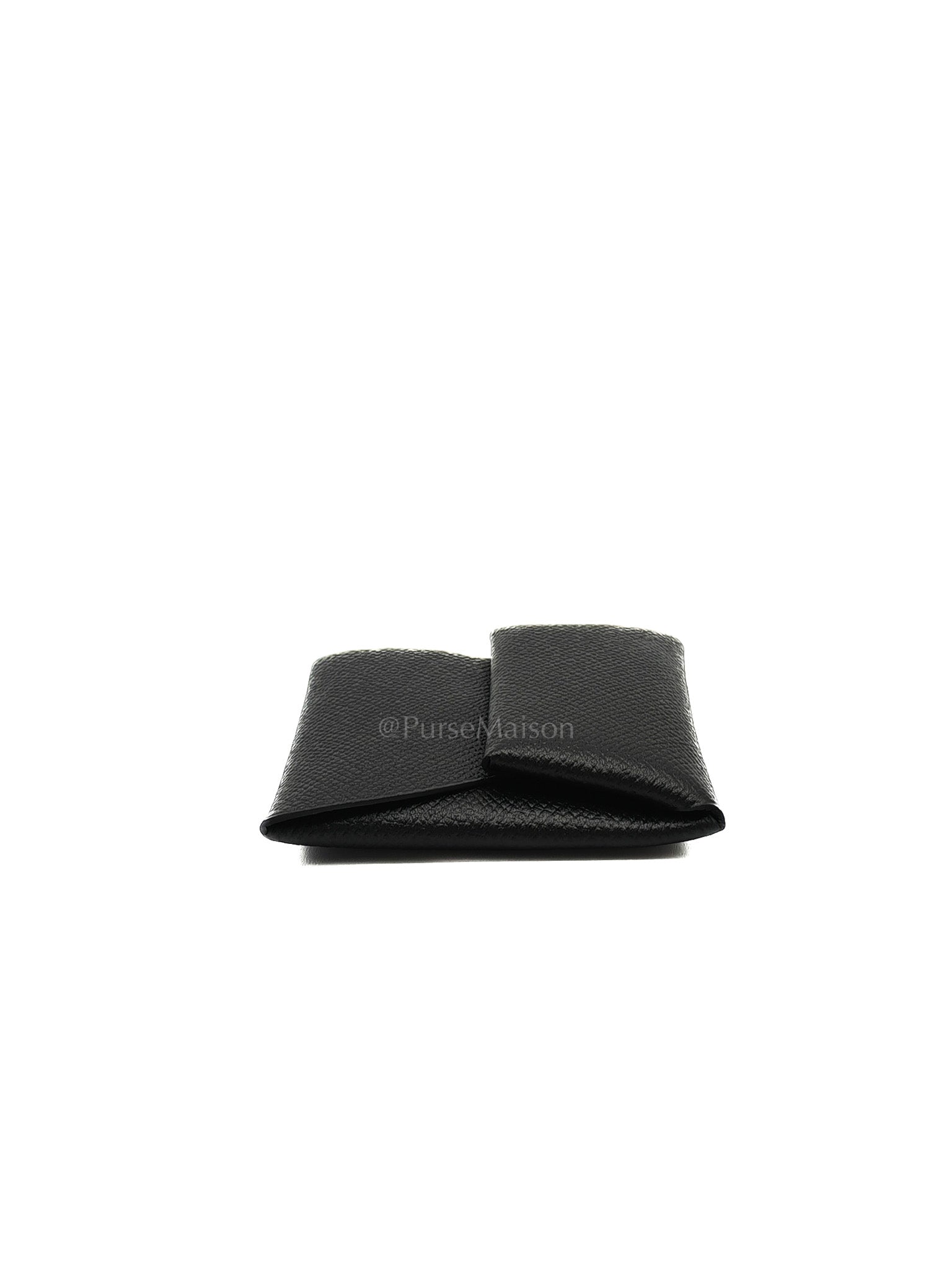 Bastia Change Purse in Black Evercolor Leather Stamp C (2018)