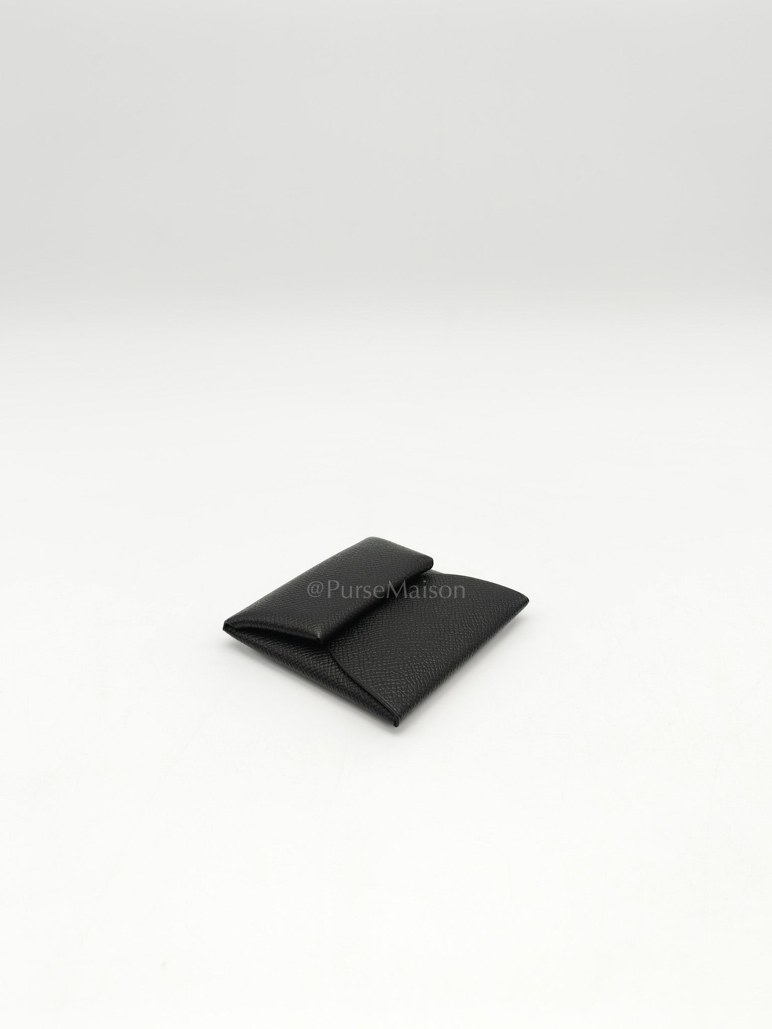 Bastia Change Purse in Black Evercolor Leather Stamp C (2018)