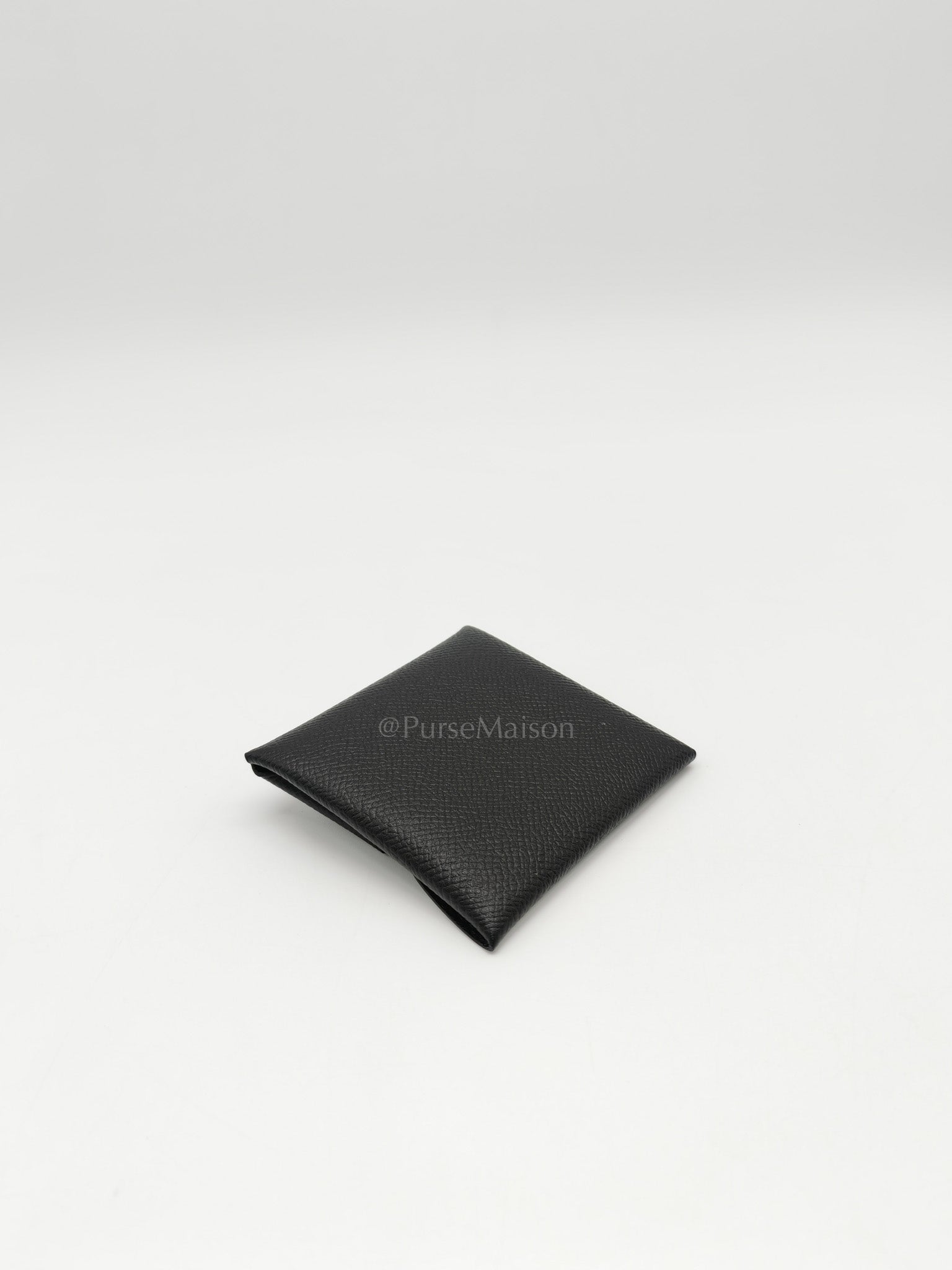 Bastia Change Purse in Black Evercolor Leather Stamp C (2018)