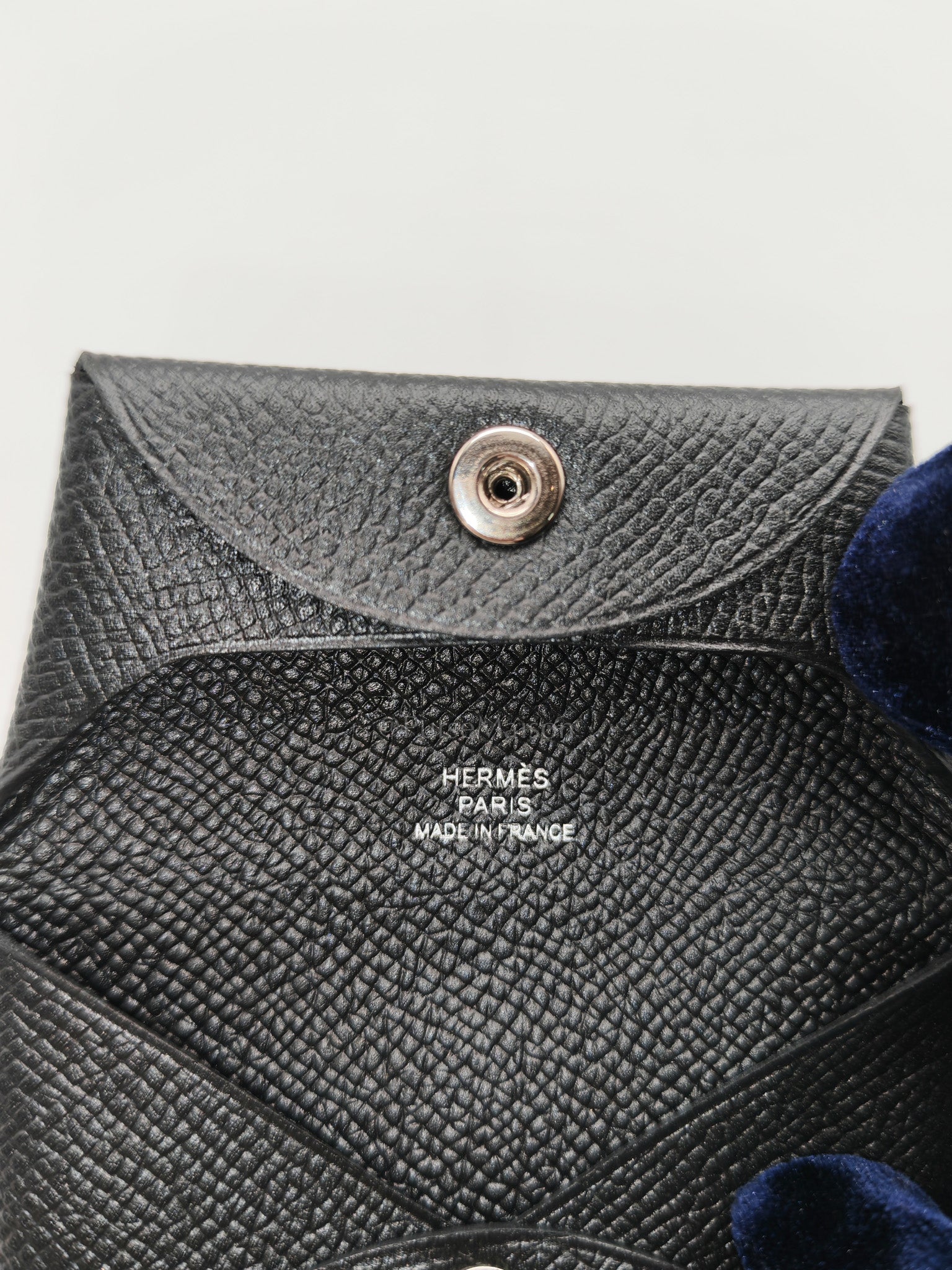 Bastia Change Purse in Black Evercolor Leather Stamp C (2018)
