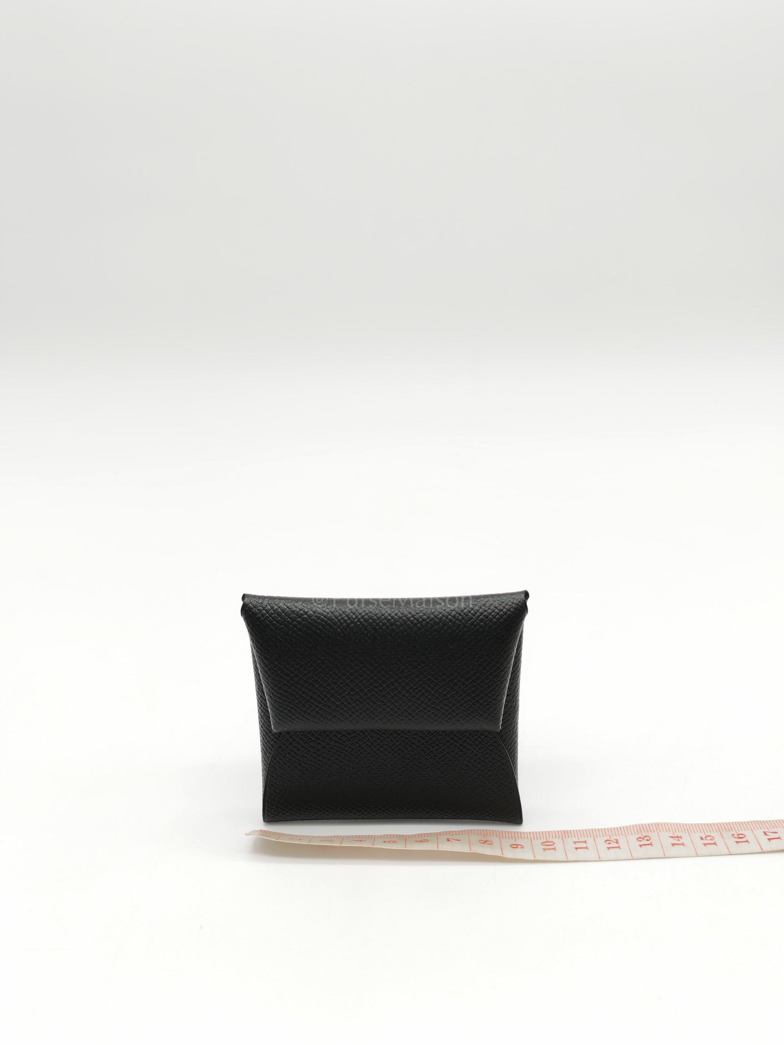 Bastia Change Purse in Black Evercolor Leather Stamp C (2018)