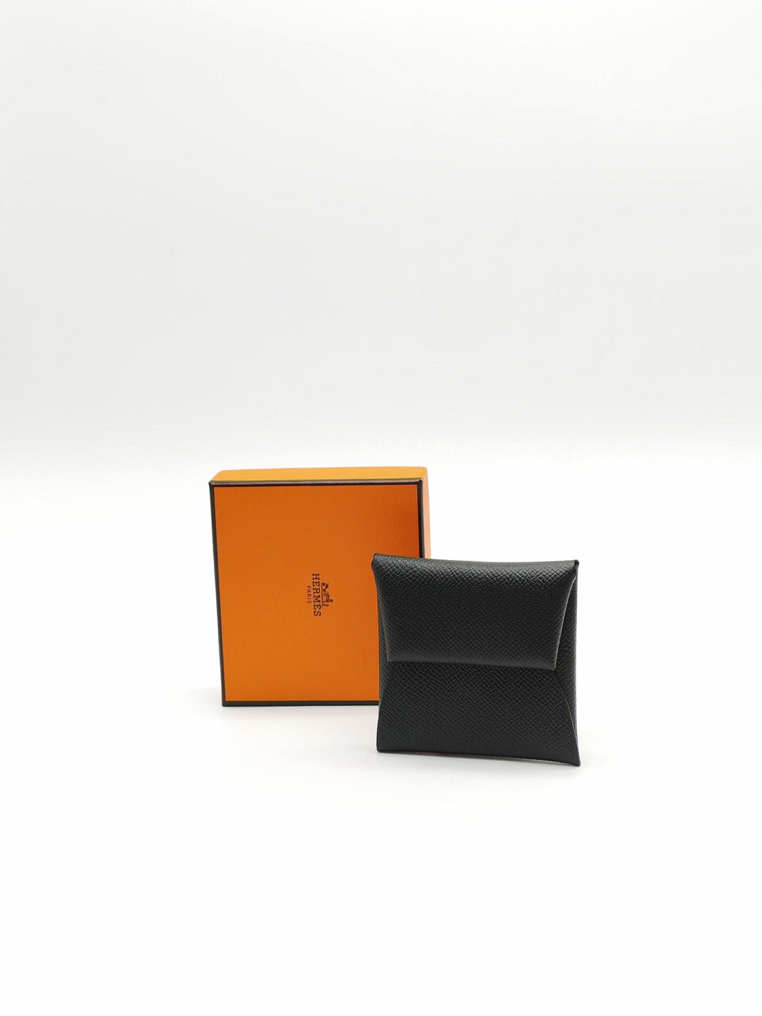 Bastia Change Purse in Black Evercolor Leather Stamp C (2018)