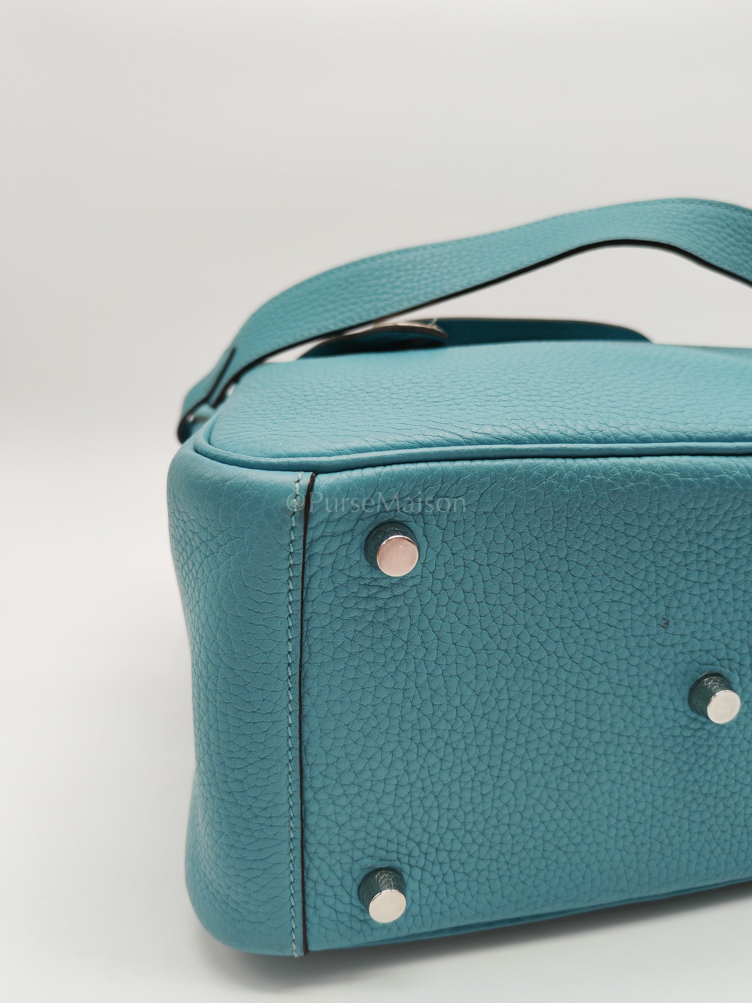 Lindy 26 Bleu Saint Clemence and Palladium Hardware Stamp T (2015) | Purse Maison Luxury Bags Shop