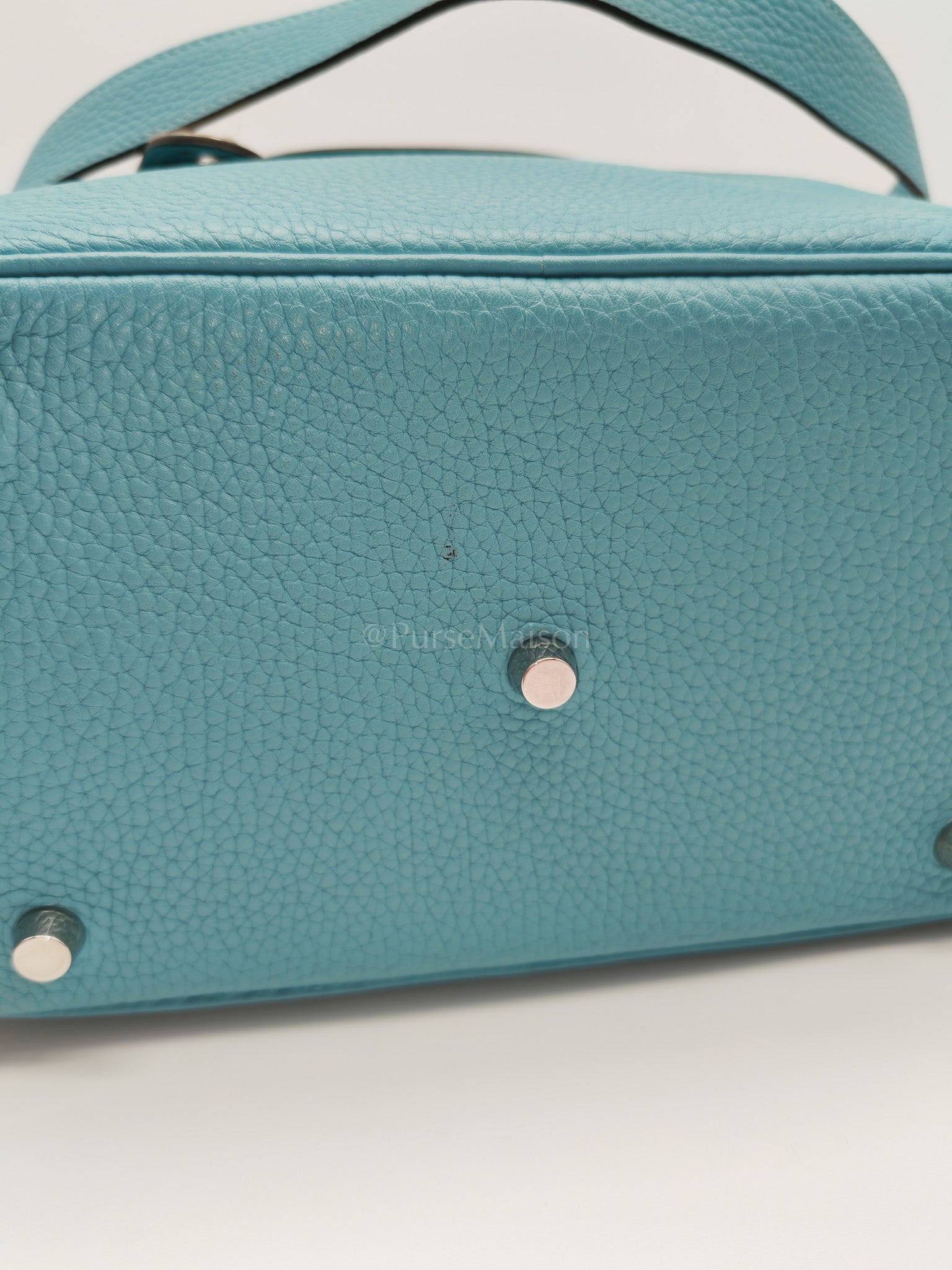Lindy 26 Bleu Saint Clemence and Palladium Hardware Stamp T (2015) | Purse Maison Luxury Bags Shop