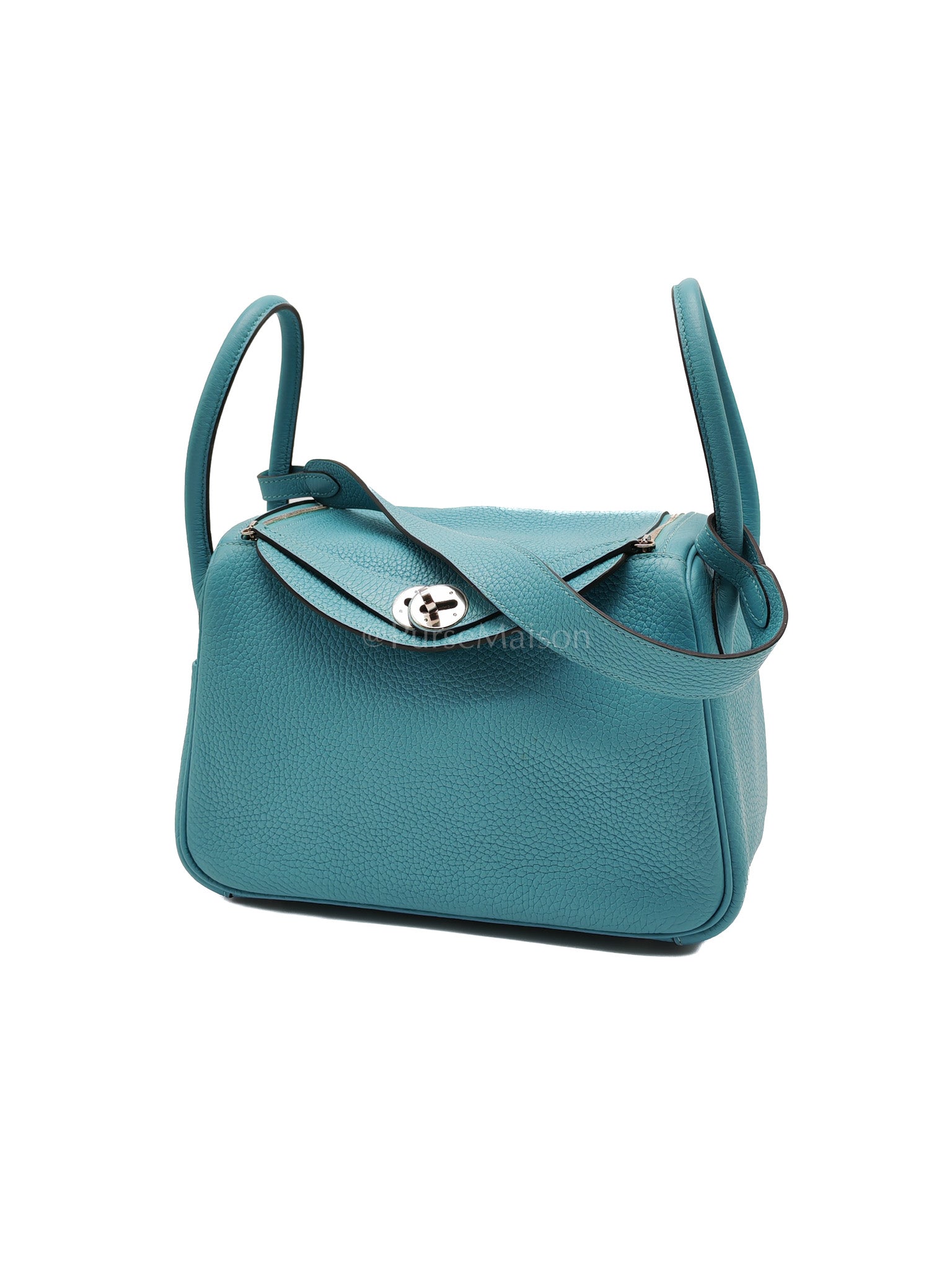 Lindy 26 Bleu Saint Clemence and Palladium Hardware Stamp T (2015) | Purse Maison Luxury Bags Shop