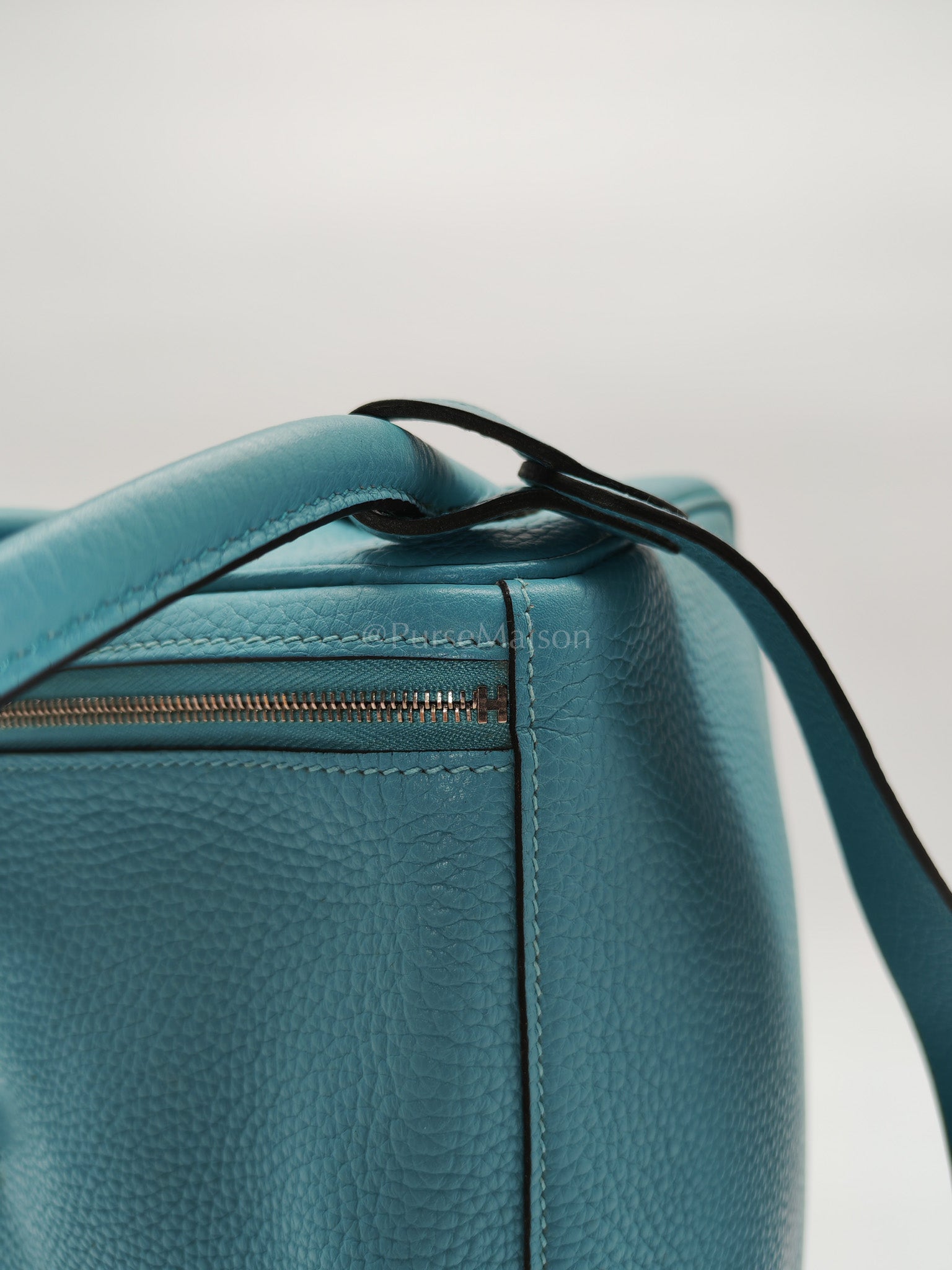 Lindy 26 Bleu Saint Clemence and Palladium Hardware Stamp T (2015) | Purse Maison Luxury Bags Shop