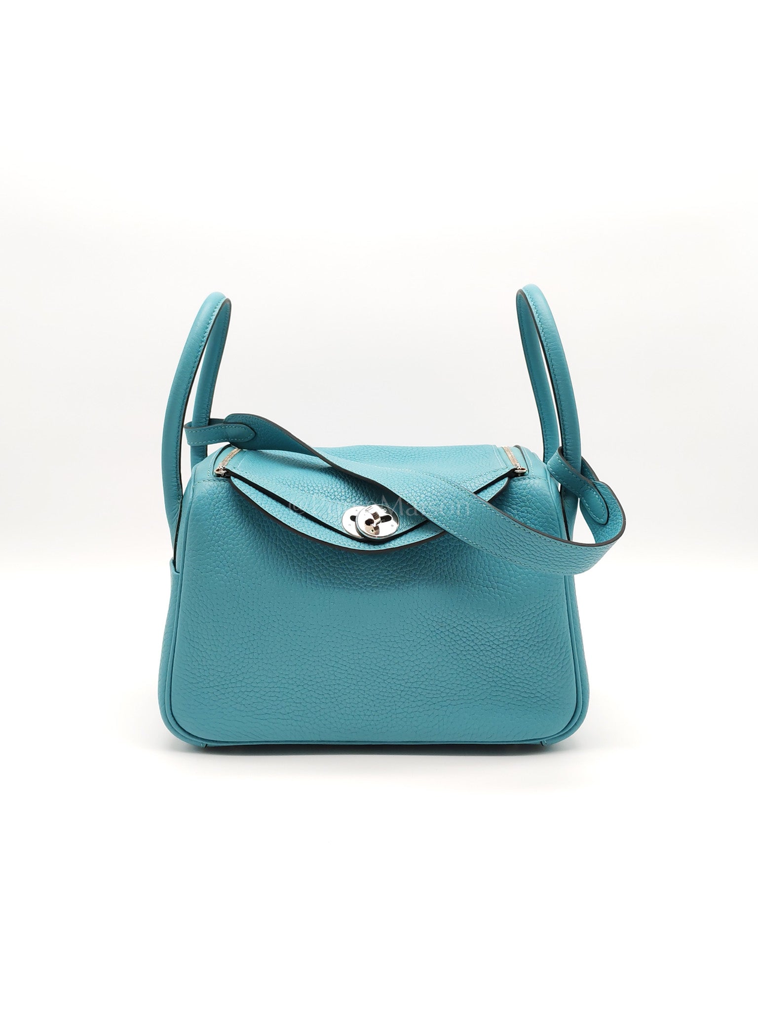 Lindy 26 Bleu Saint Clemence and Palladium Hardware Stamp T (2015) | Purse Maison Luxury Bags Shop