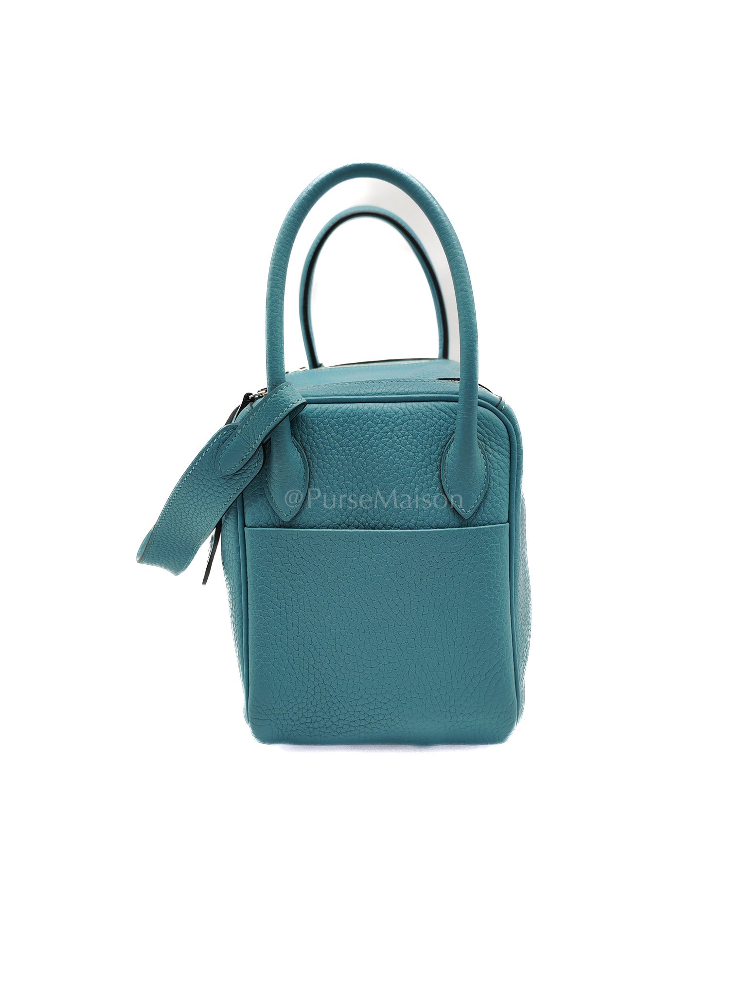 Lindy 26 Bleu Saint Clemence and Palladium Hardware Stamp T (2015) | Purse Maison Luxury Bags Shop