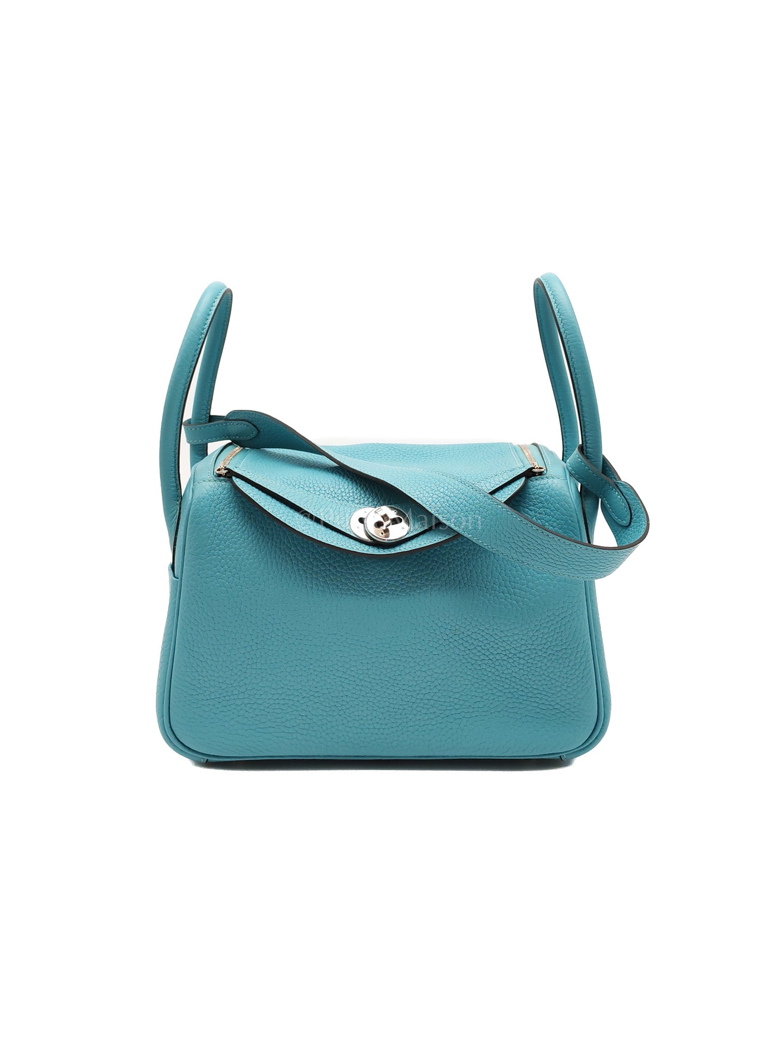 Lindy 26 Bleu Saint Clemence and Palladium Hardware Stamp T (2015) | Purse Maison Luxury Bags Shop