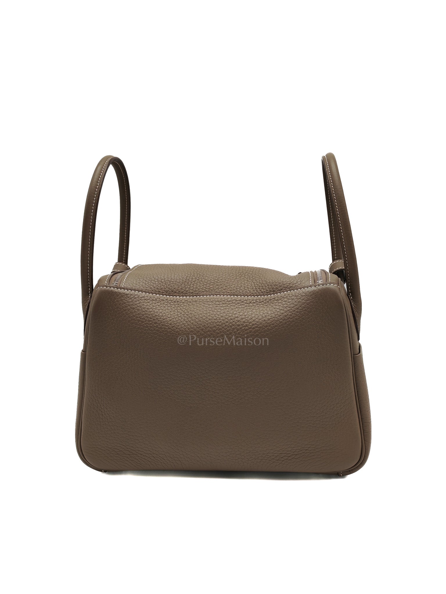 Lindy 26 in Etoupe Clemence Leather & Palladium Hardware Stamp W(2024) | Purse Maison Luxury Bags Shop