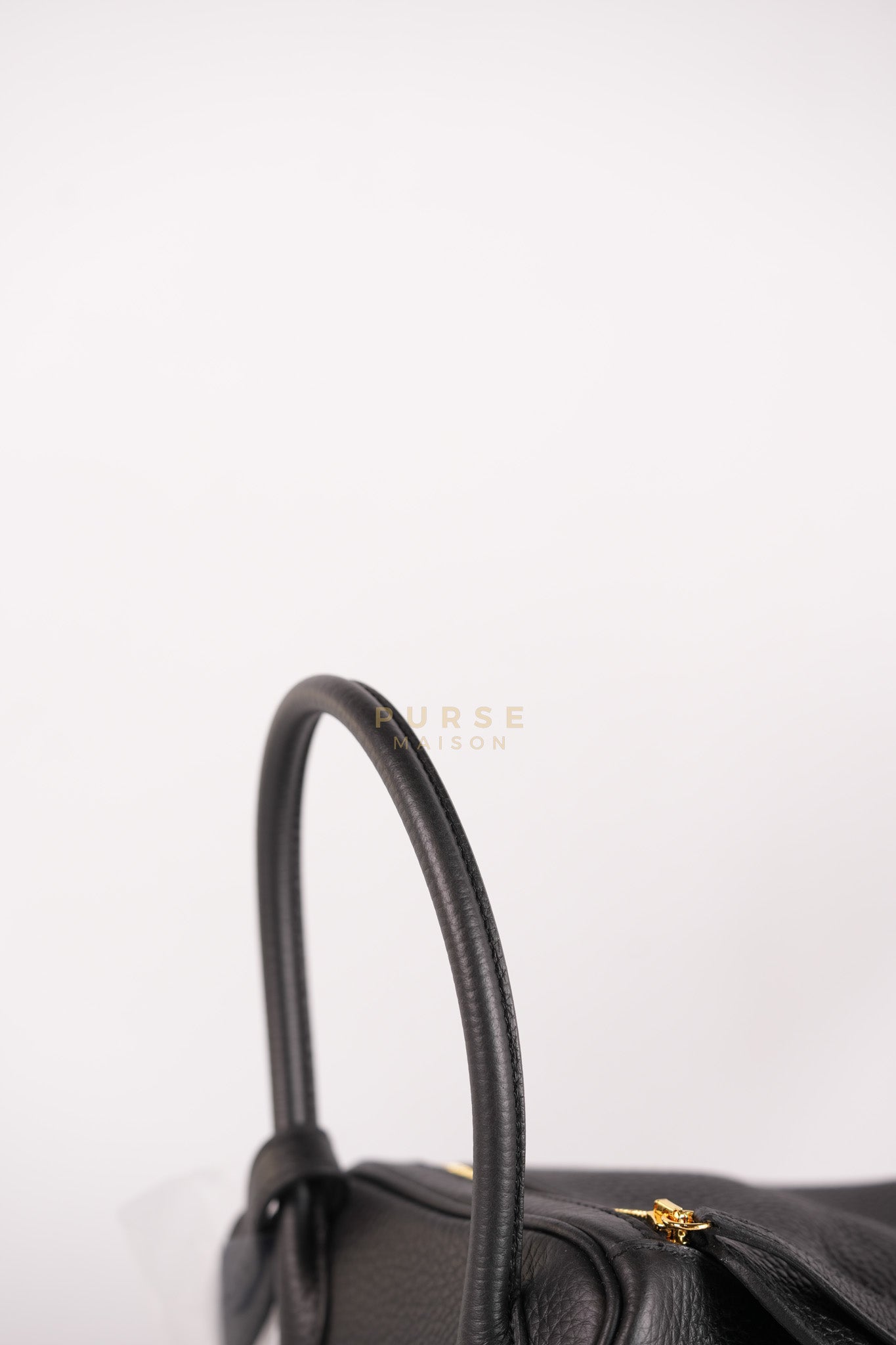 Lindy 26 in Noir Clemence Leather Gold Hardware Stamp K(2025) | Purse Maison Luxury Bags Shop