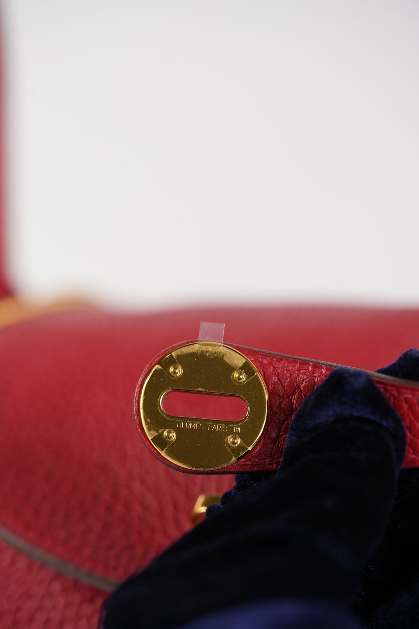 Lindy 26 in Red Clemence Leather and Gold Hardware Stamp C (2018) | Purse Maison Luxury Bags Shop