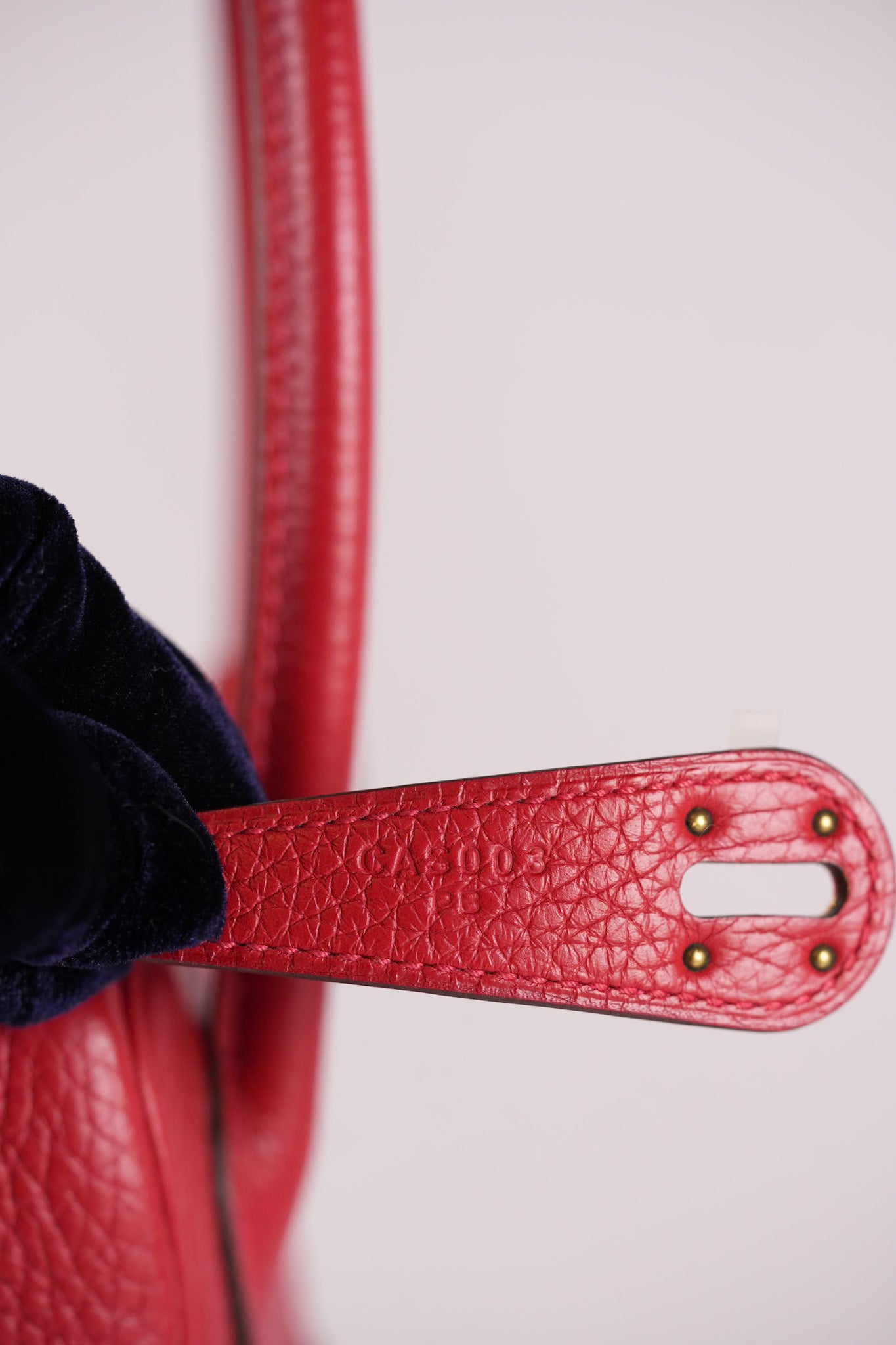 Lindy 26 in Red Clemence Leather and Gold Hardware Stamp C (2018) | Purse Maison Luxury Bags Shop