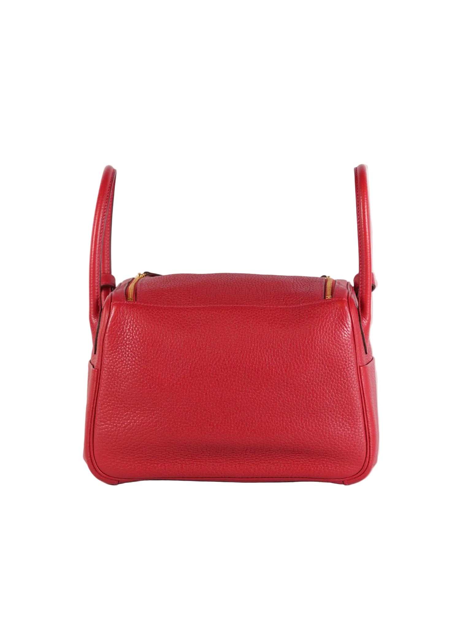 Lindy 26 in Red Clemence Leather and Gold Hardware Stamp C (2018) | Purse Maison Luxury Bags Shop