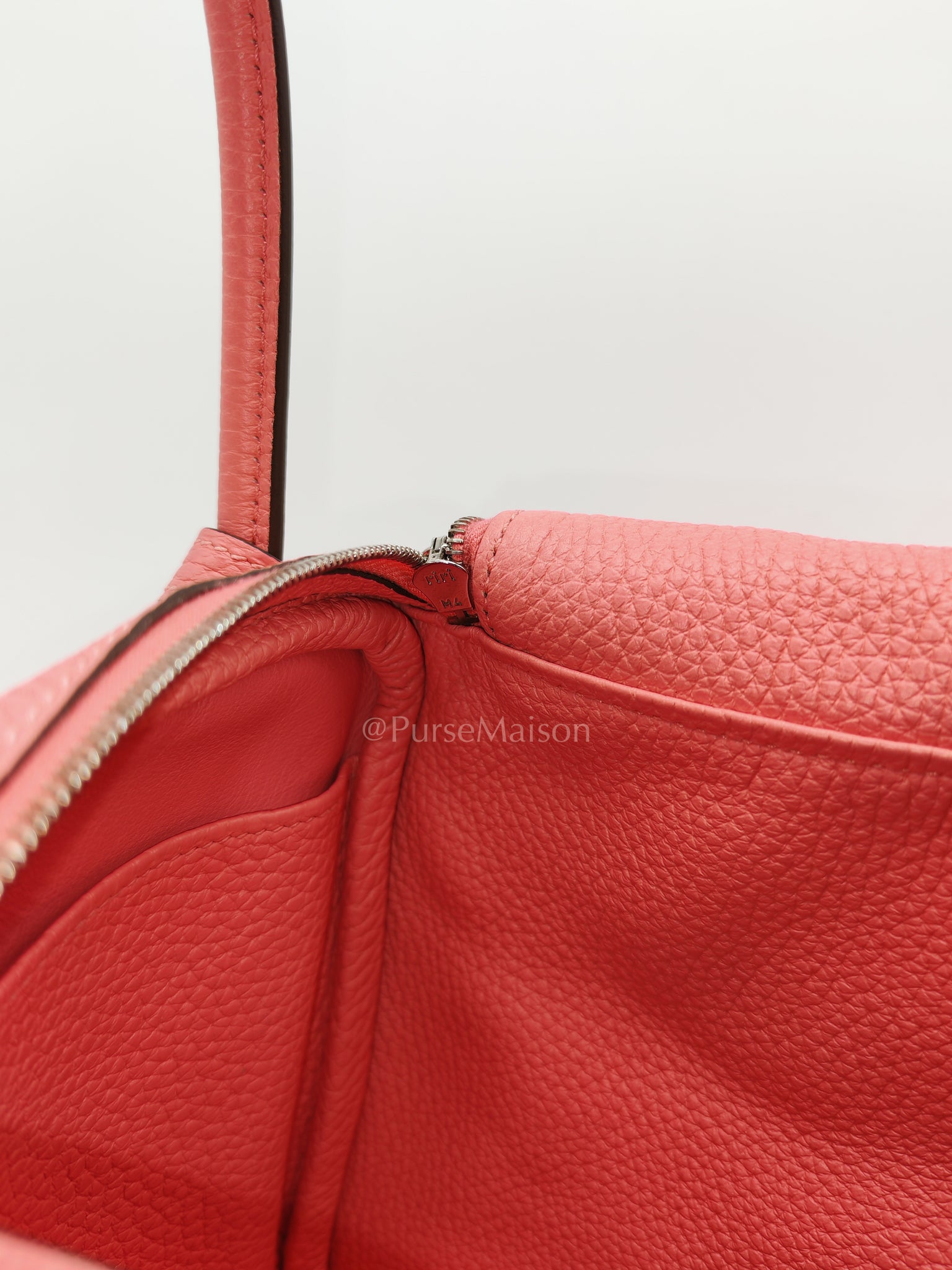 Lindy 26 in Rose Azalee Clemence Leather and Palladium Hardware Stamp Z (2021) | Purse Maison Luxury Bags Shop