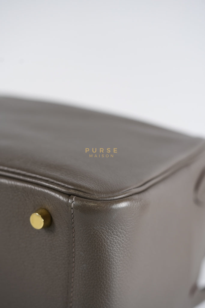 Lindy 26 in Taupe Evercolor Leather & Gold Hardware Stamp Z (2021) | Purse Maison Luxury Bags Shop